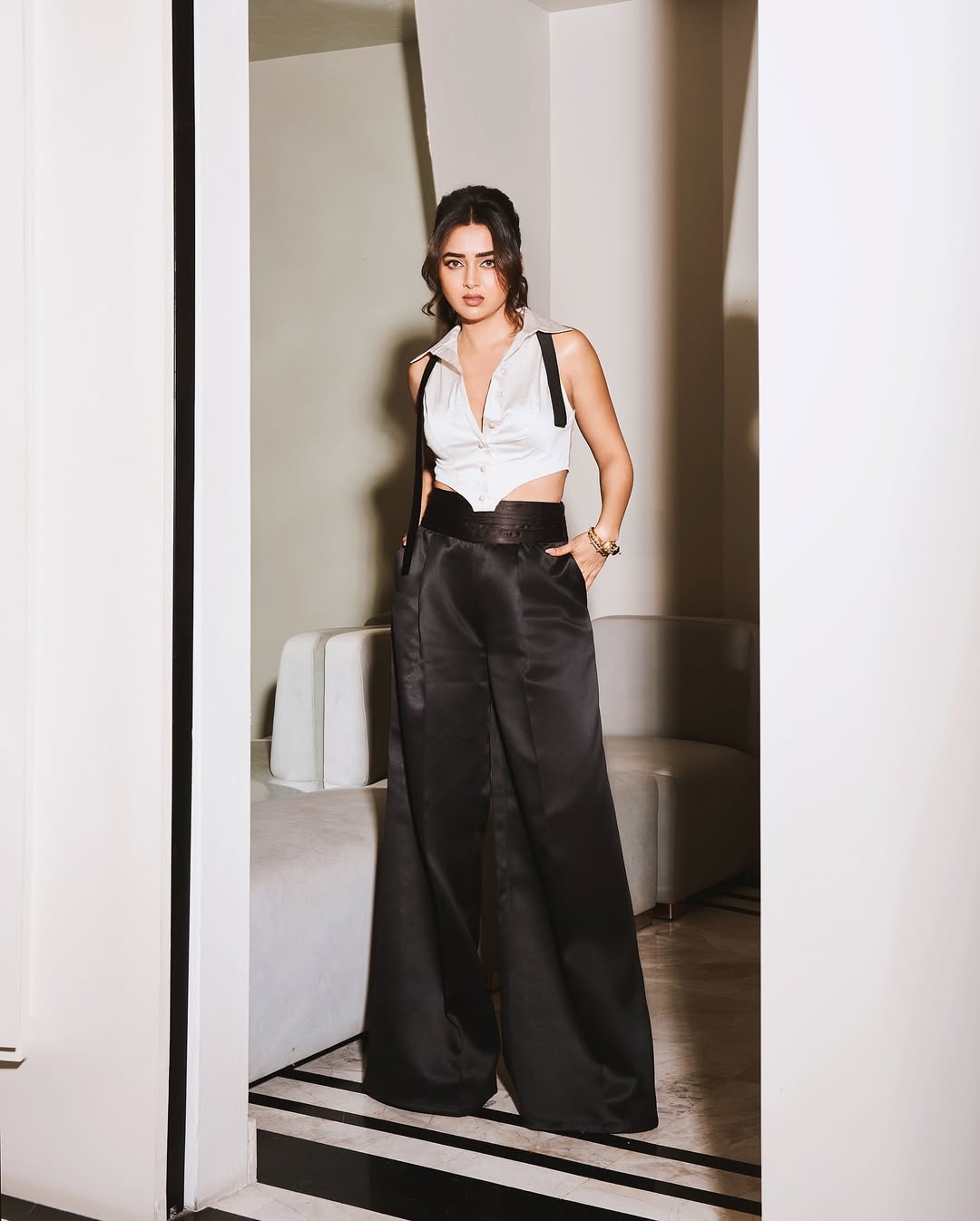 Model in matching Lea co-ord set — shop women's co-ord sets India at Lea Clothing Co.