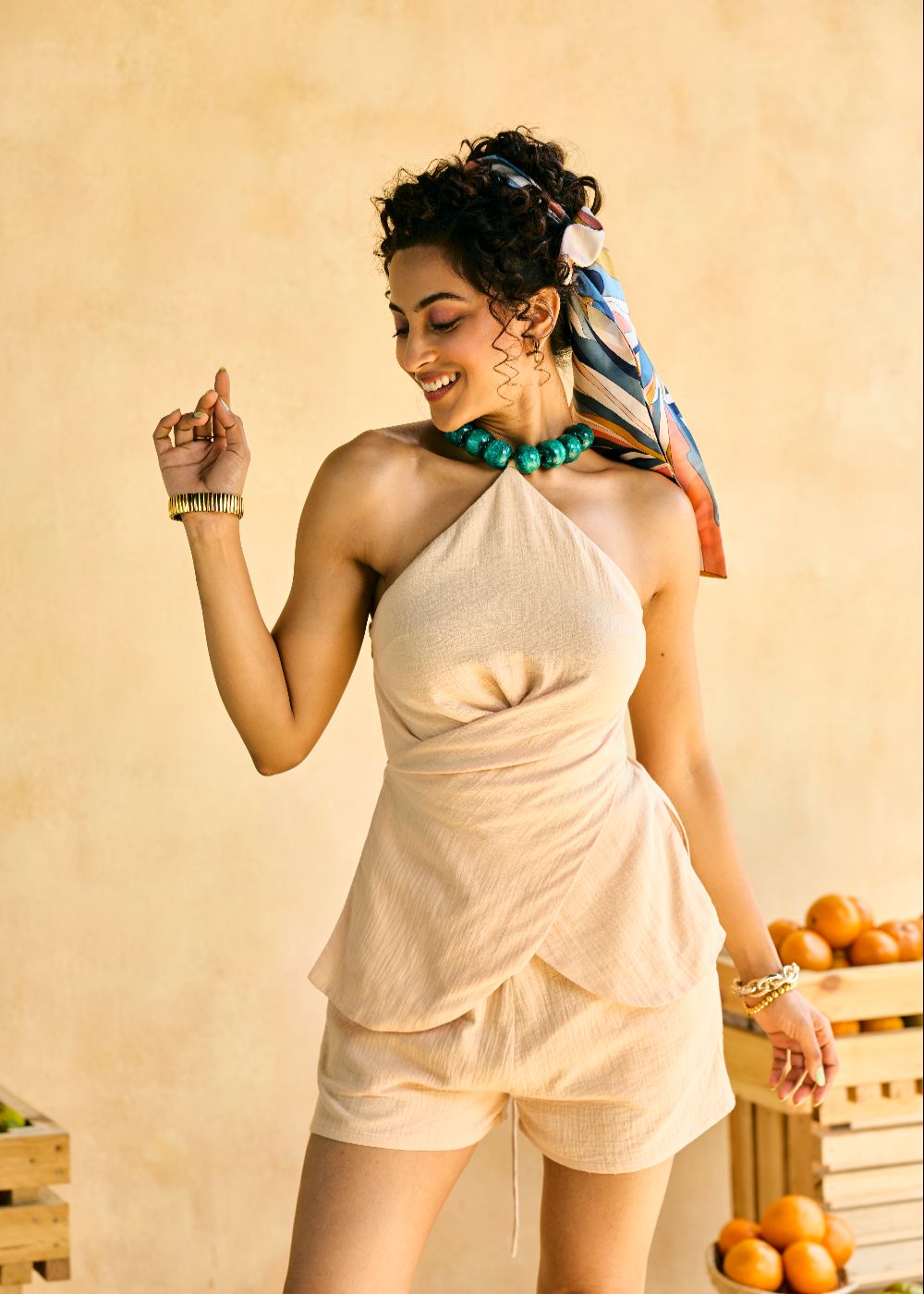 Dhoop Beaded Tie-Back Adjustable Top