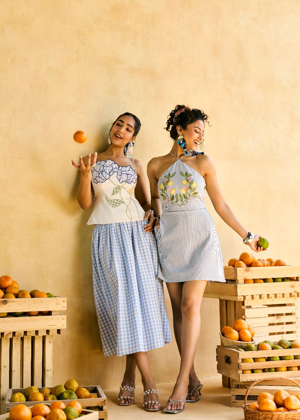 Aasmaani Picnic Embroidered Camisole Top