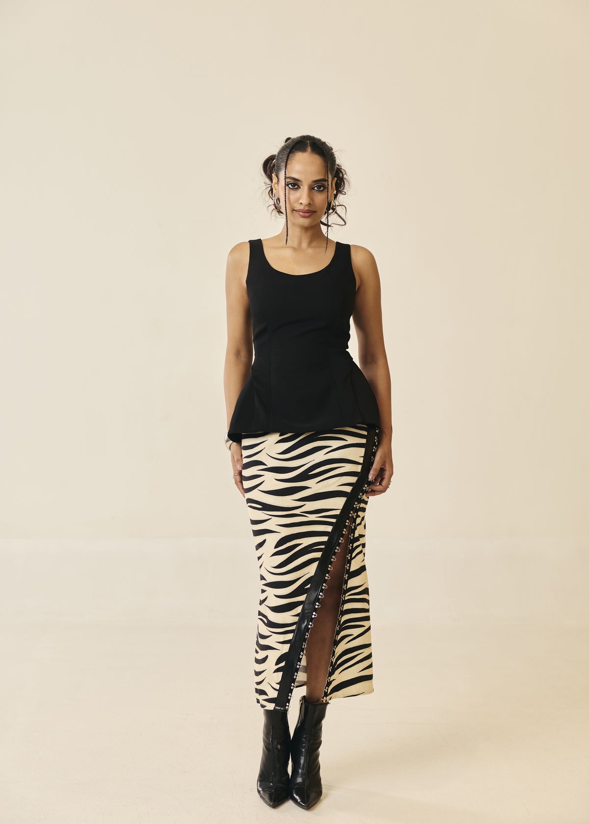 Adira Black Structured Everyday Top