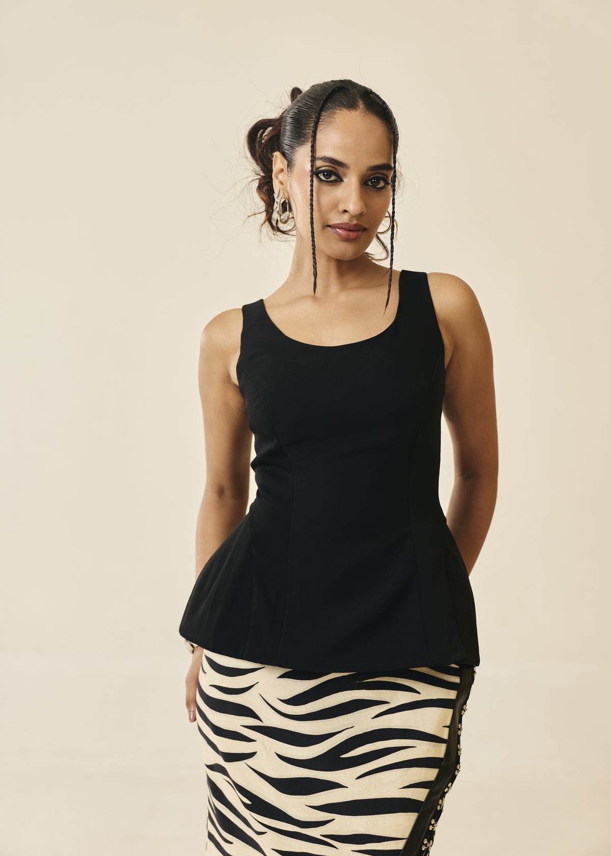 Adira Black Structured Everyday Top