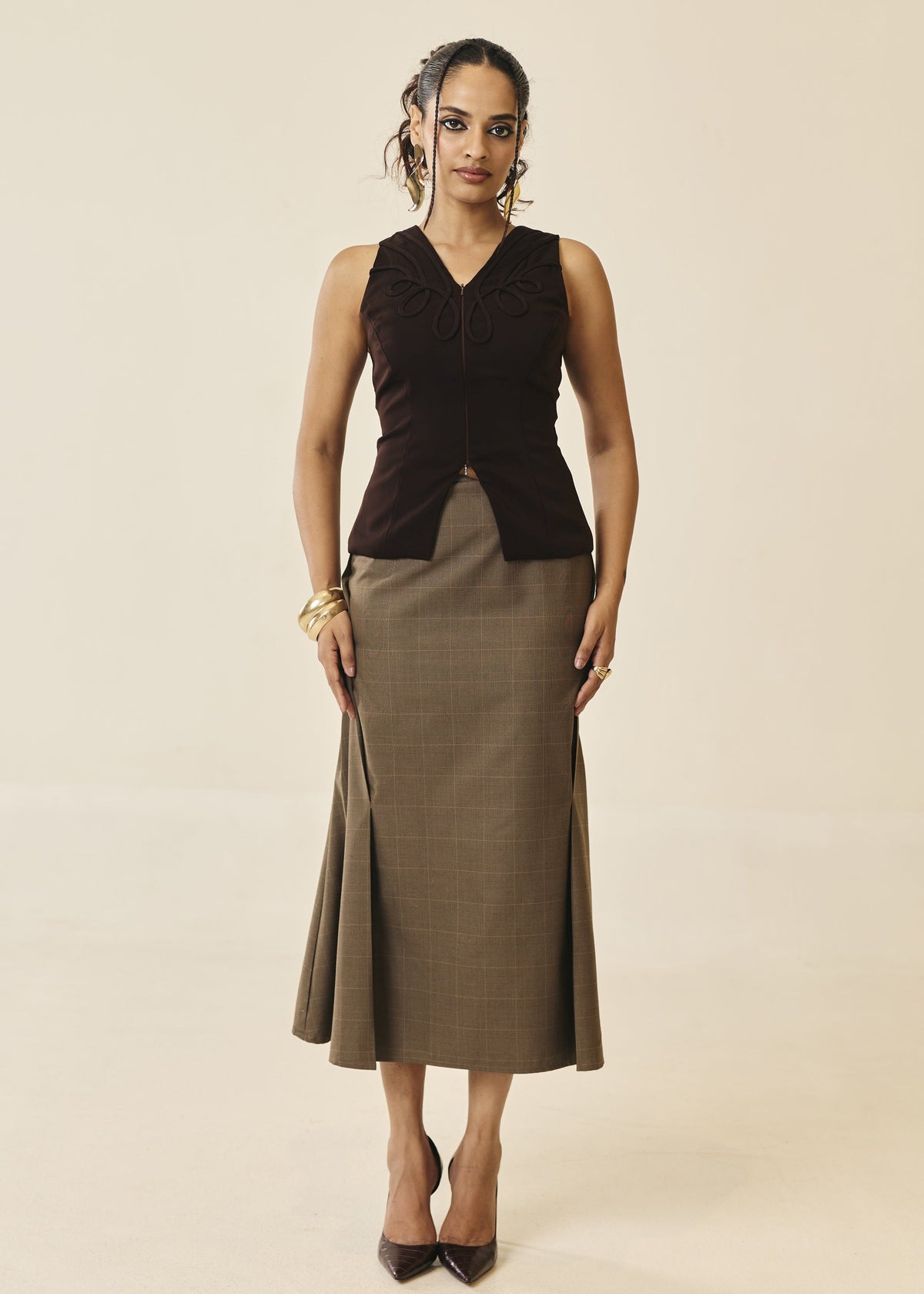 Corso Espresso Peplum Top
