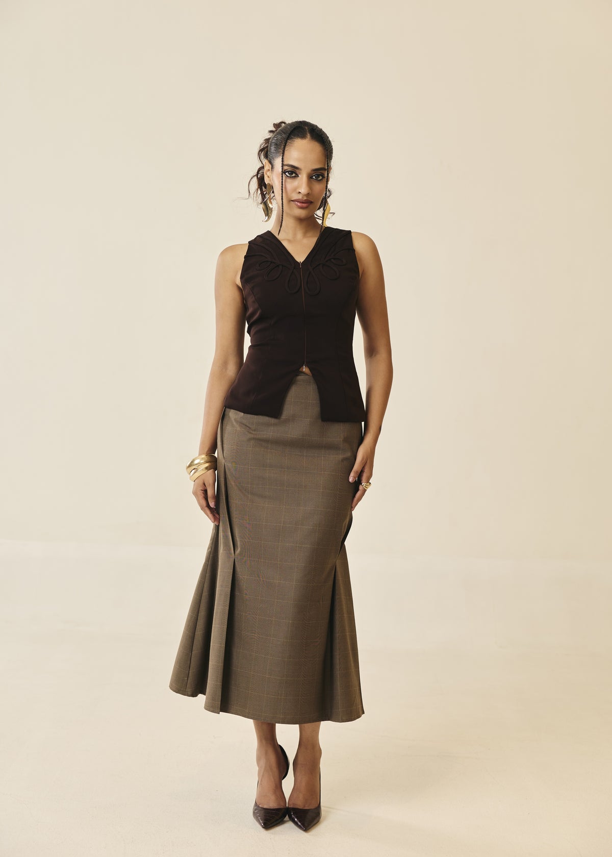 Corso Espresso Peplum Top