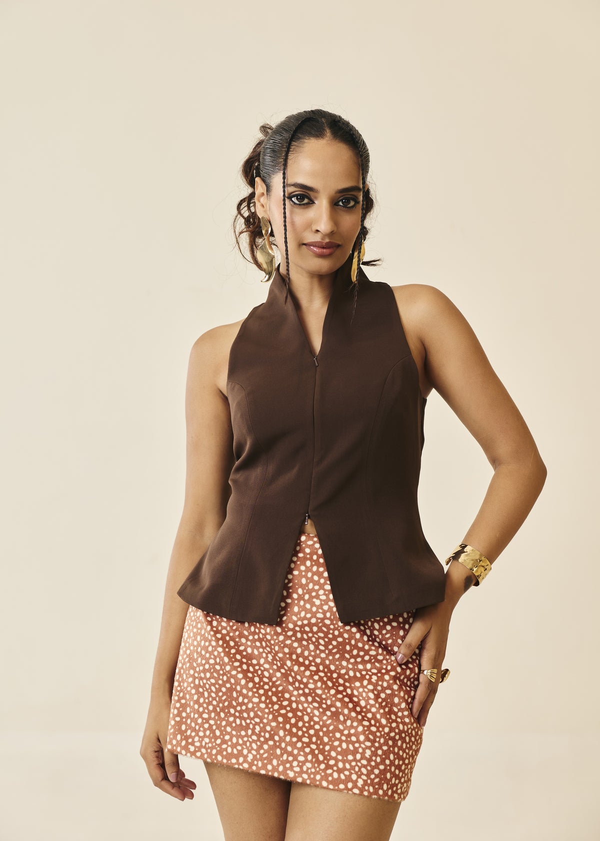 Marisol Espresso Structured Adjustable Top