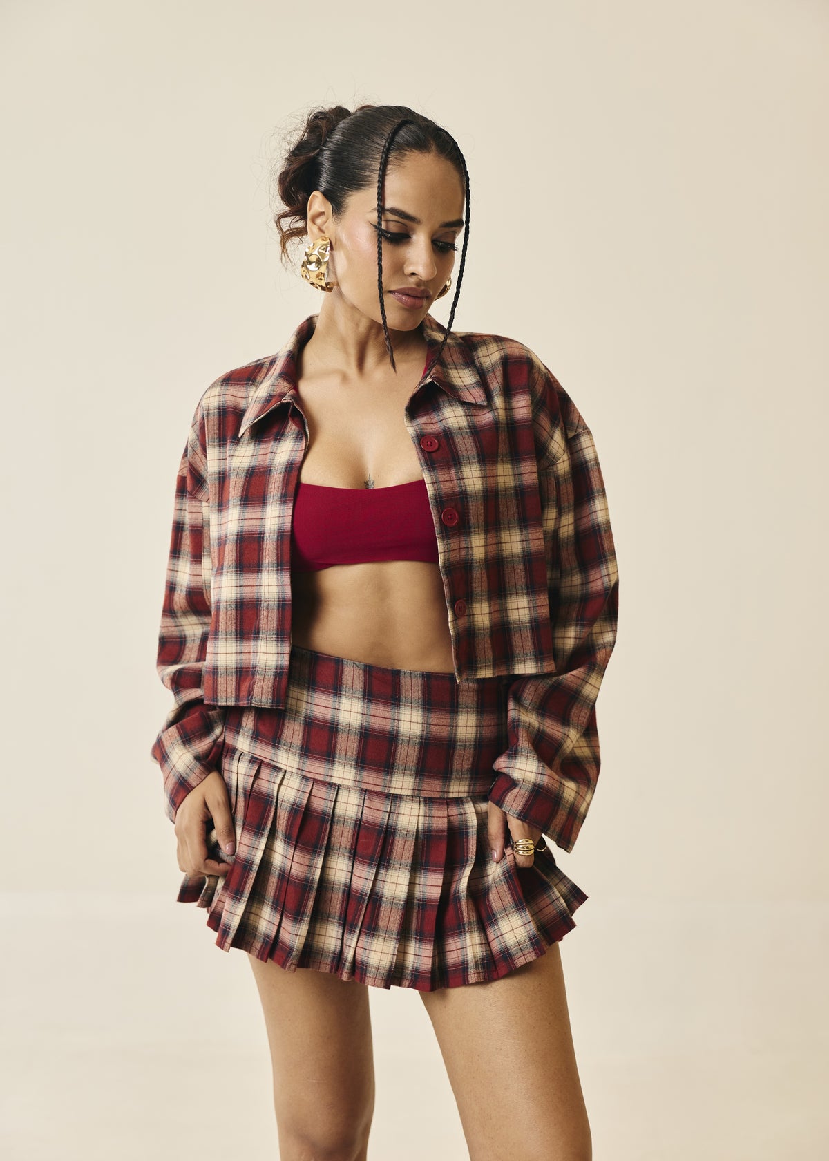 Rowan Scarlet Plaid Mini Skort