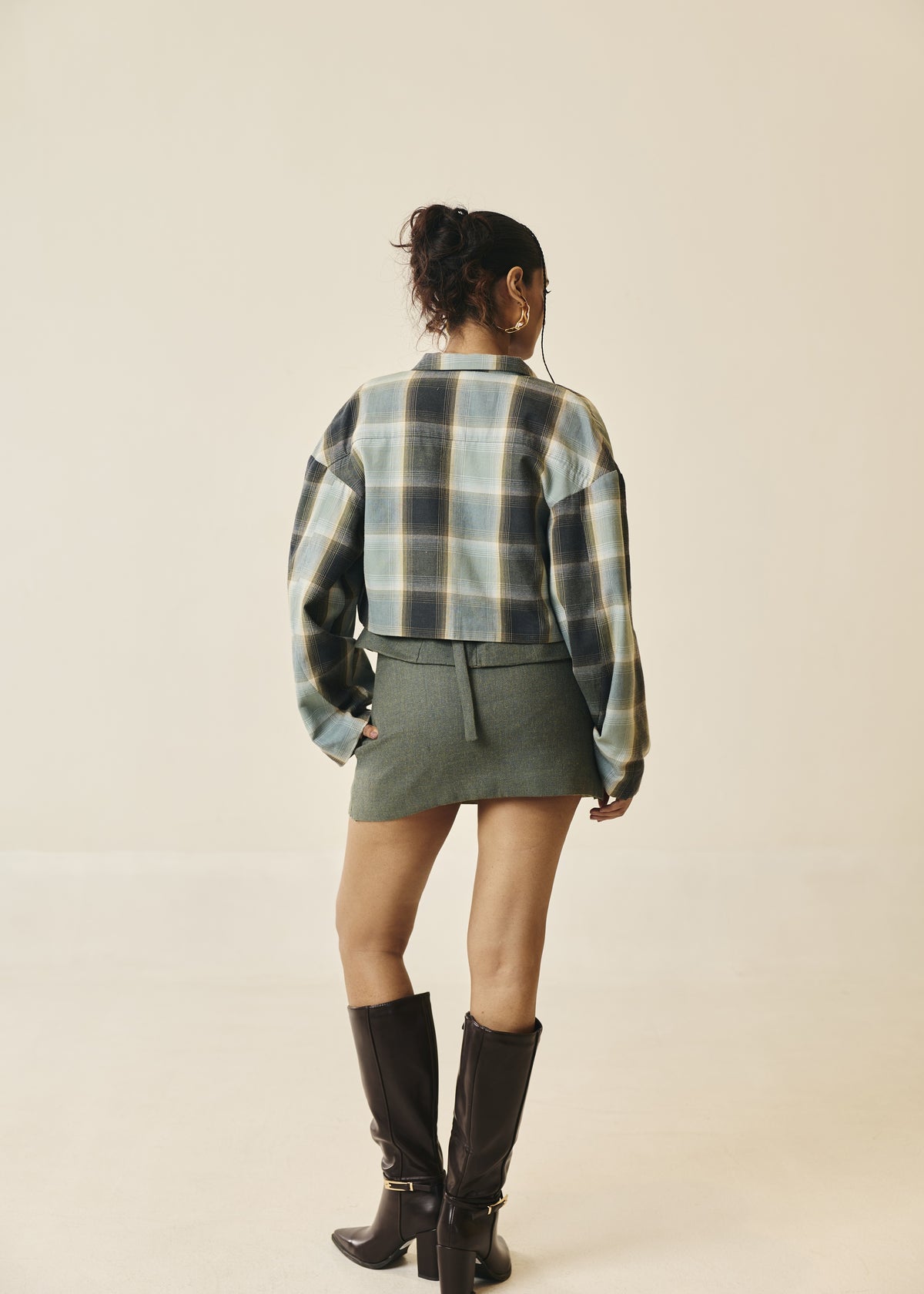 Everdene Green Plaid Oversized Shacket