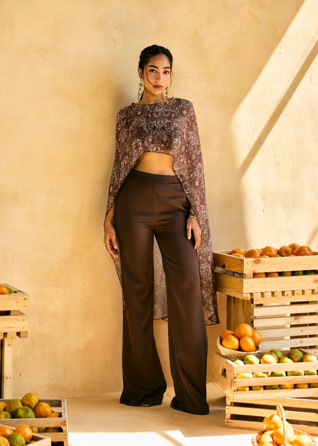 Sunehri Safari Cape and Bralette