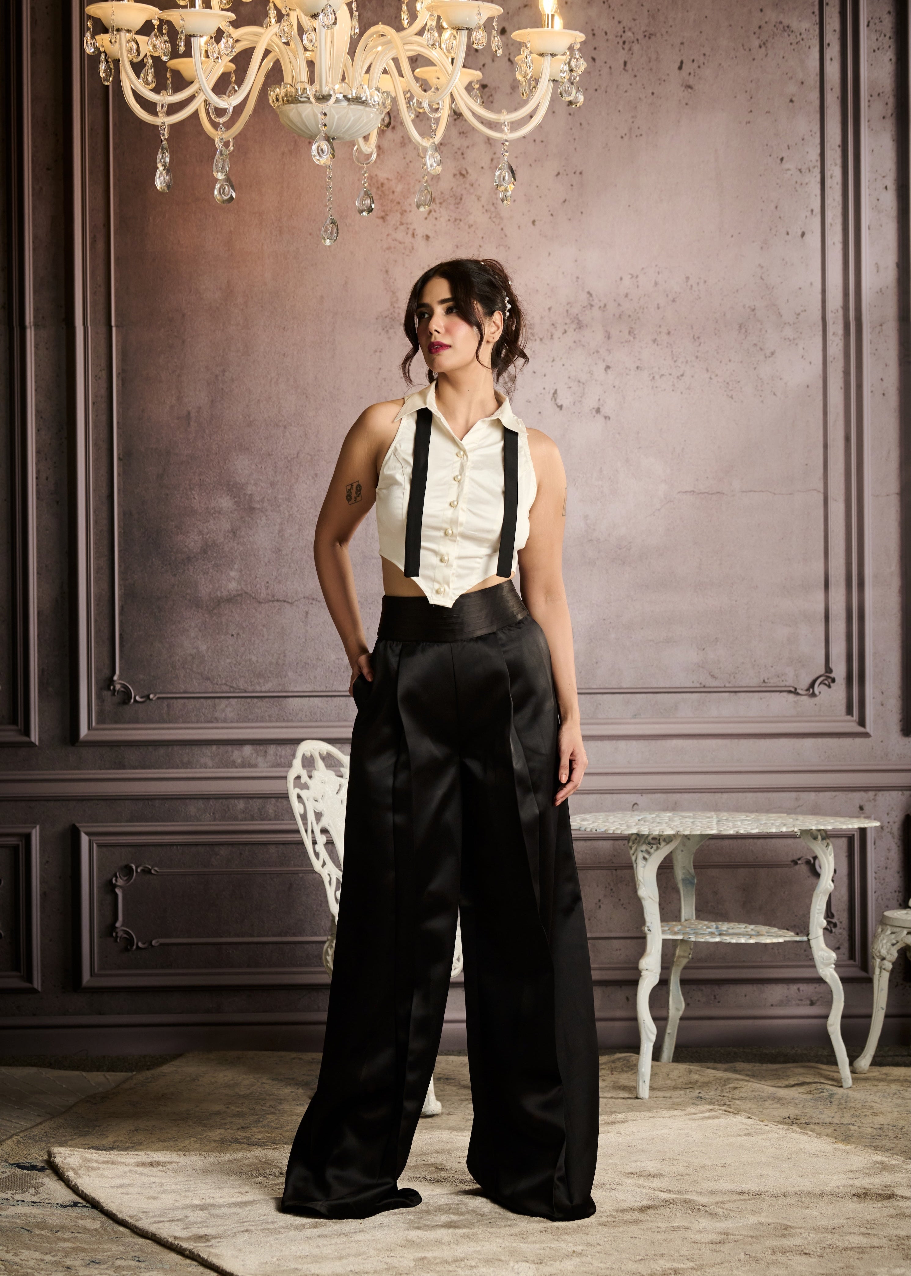 Maddie Black High-Waisted Pants
