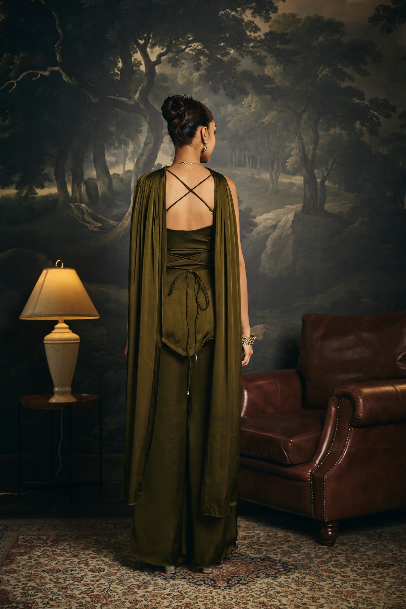 Chaaya Olive Embroidered Y2K Kurta Set