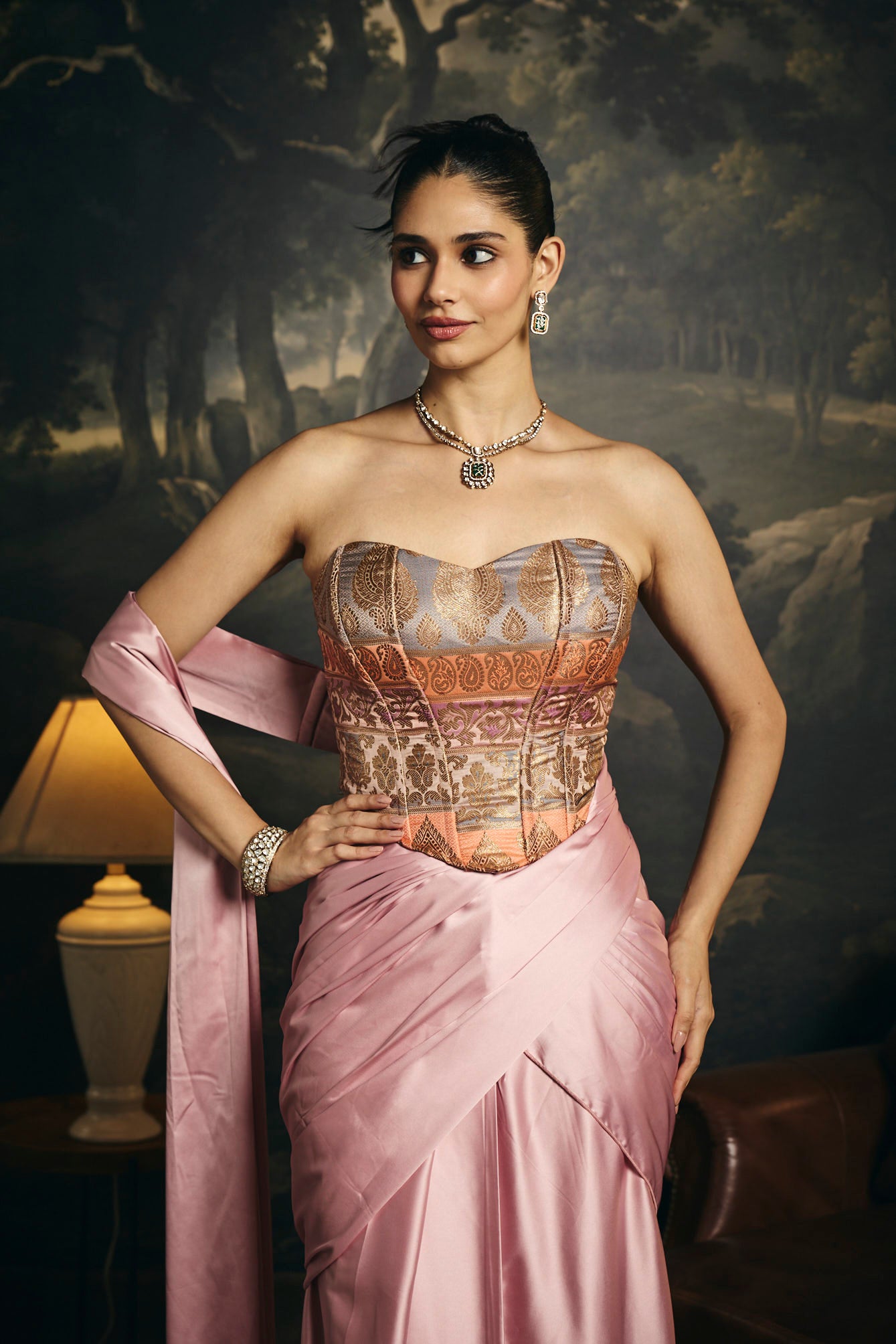 Hansika Brocade Corset
