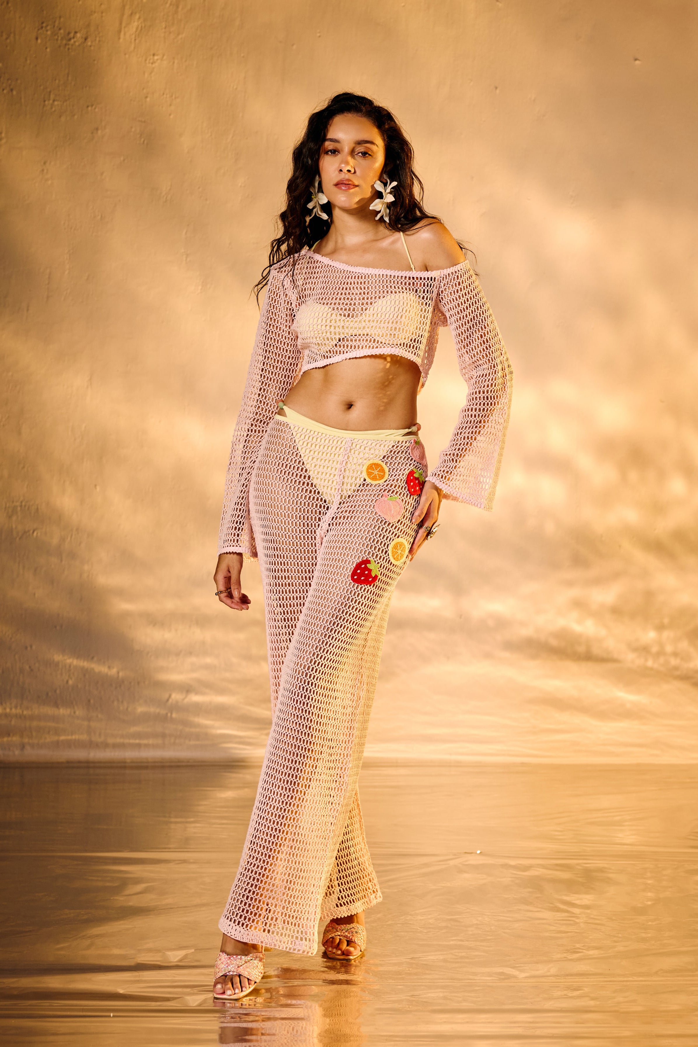 Oasis Yellow Beaded Padded Bikini Set