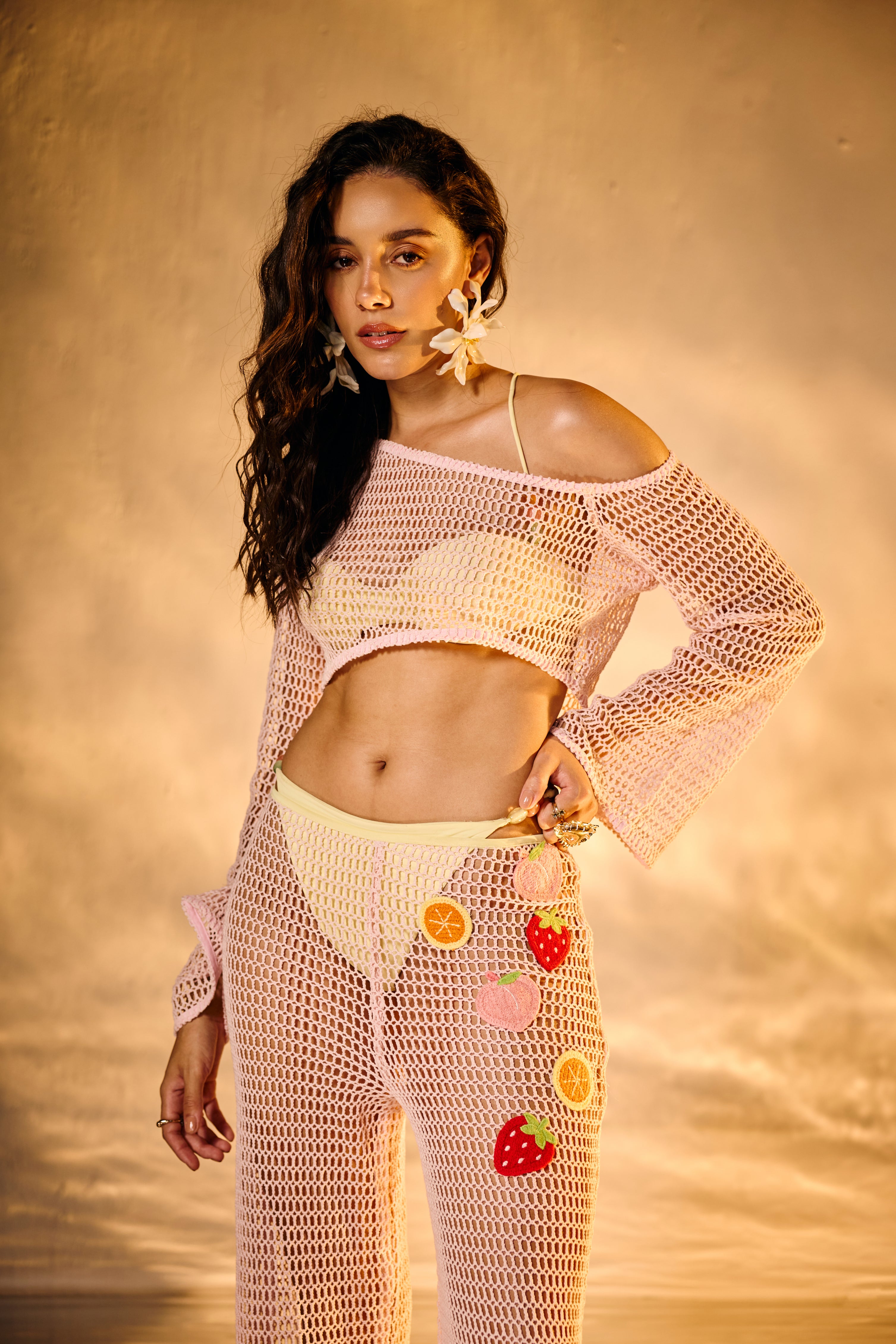 Oasis Bloom Crochet Cover-Up Pants