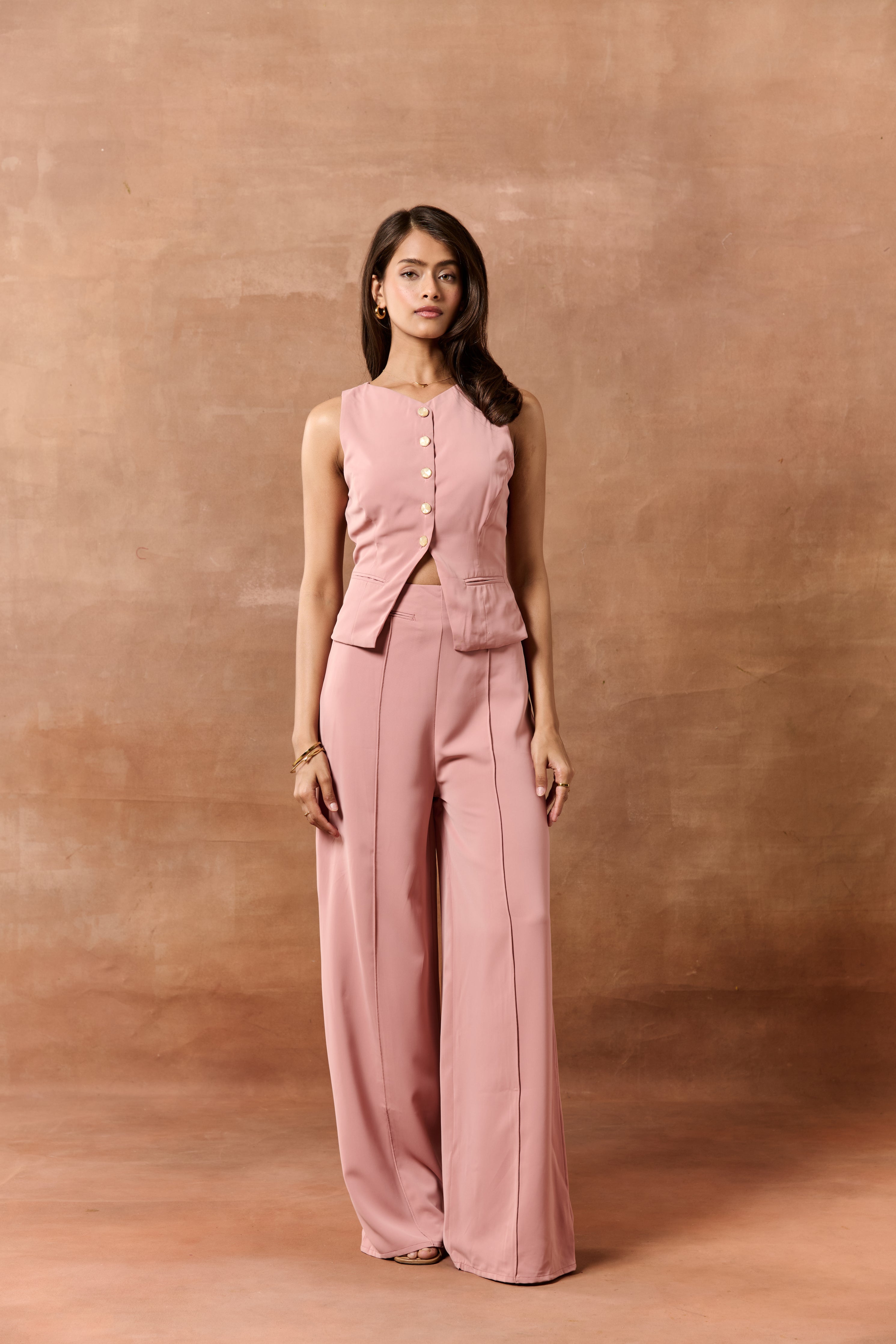 Ardis Mauve Longline Waistcoat
