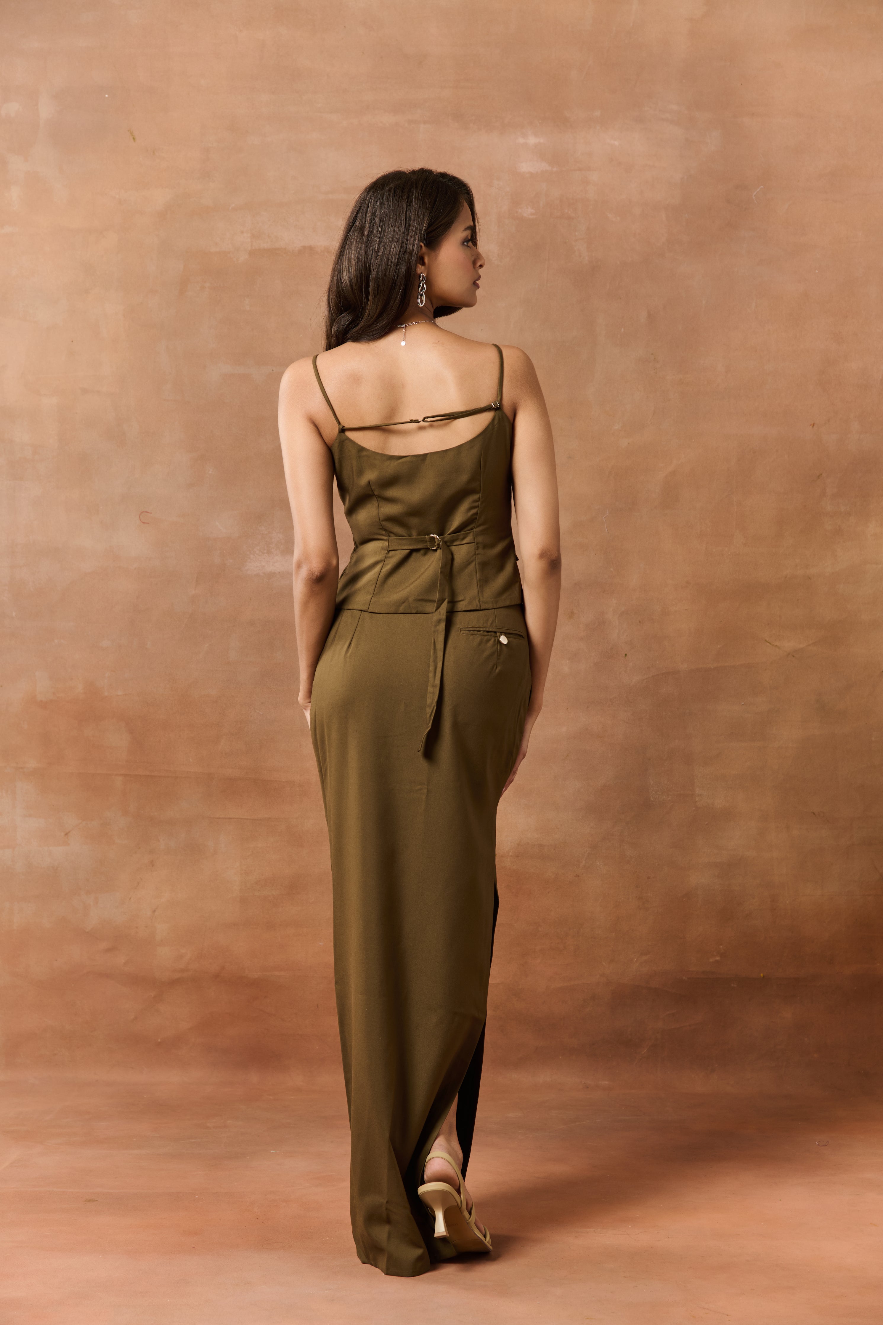 Helge Dark Green Buttoned Waistcoat