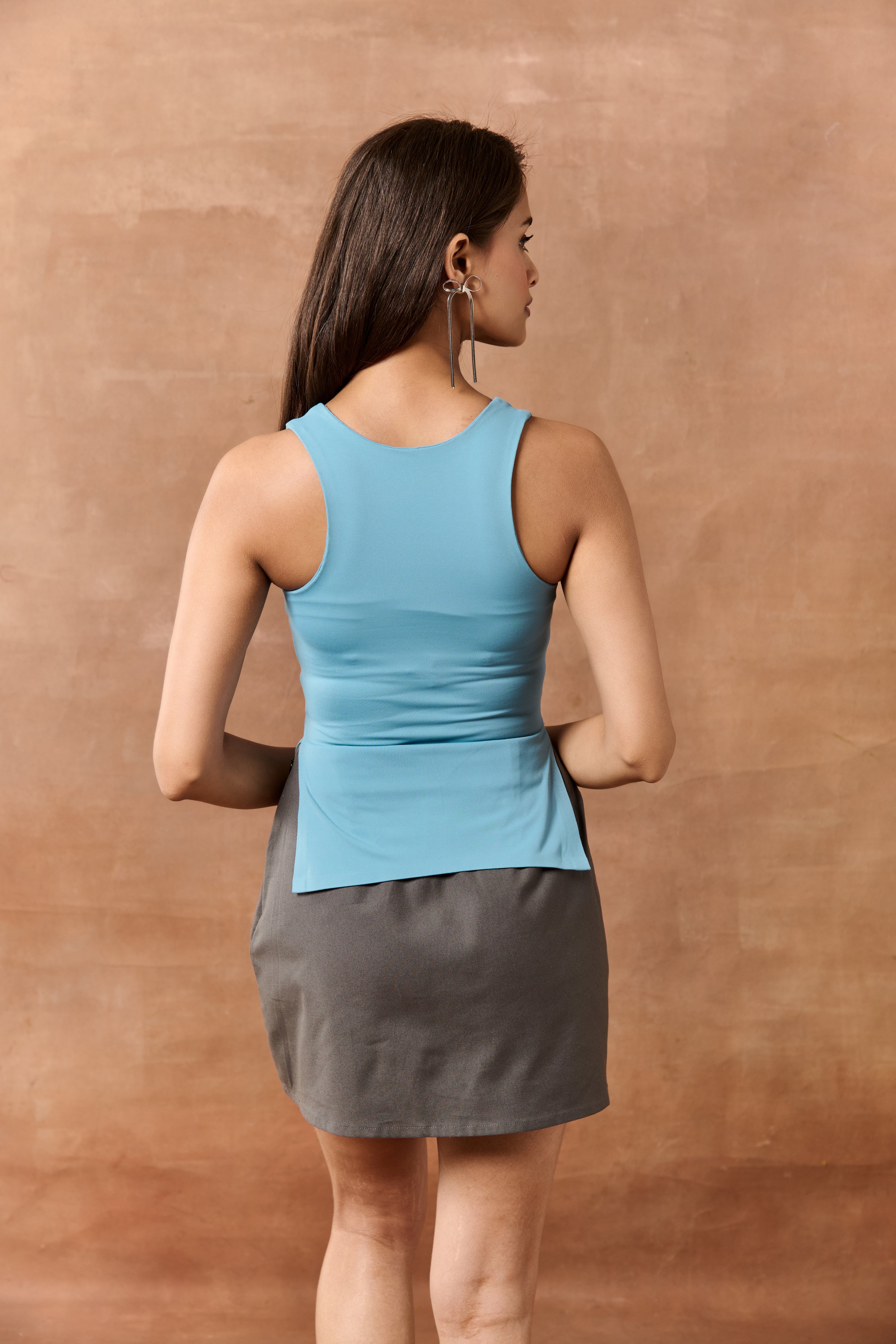 Filipa Olympic Blue Longline Seamless Top