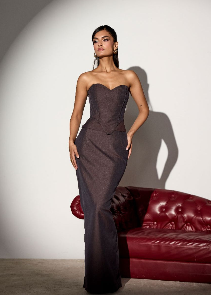 Arden Burgundy Structured Corset