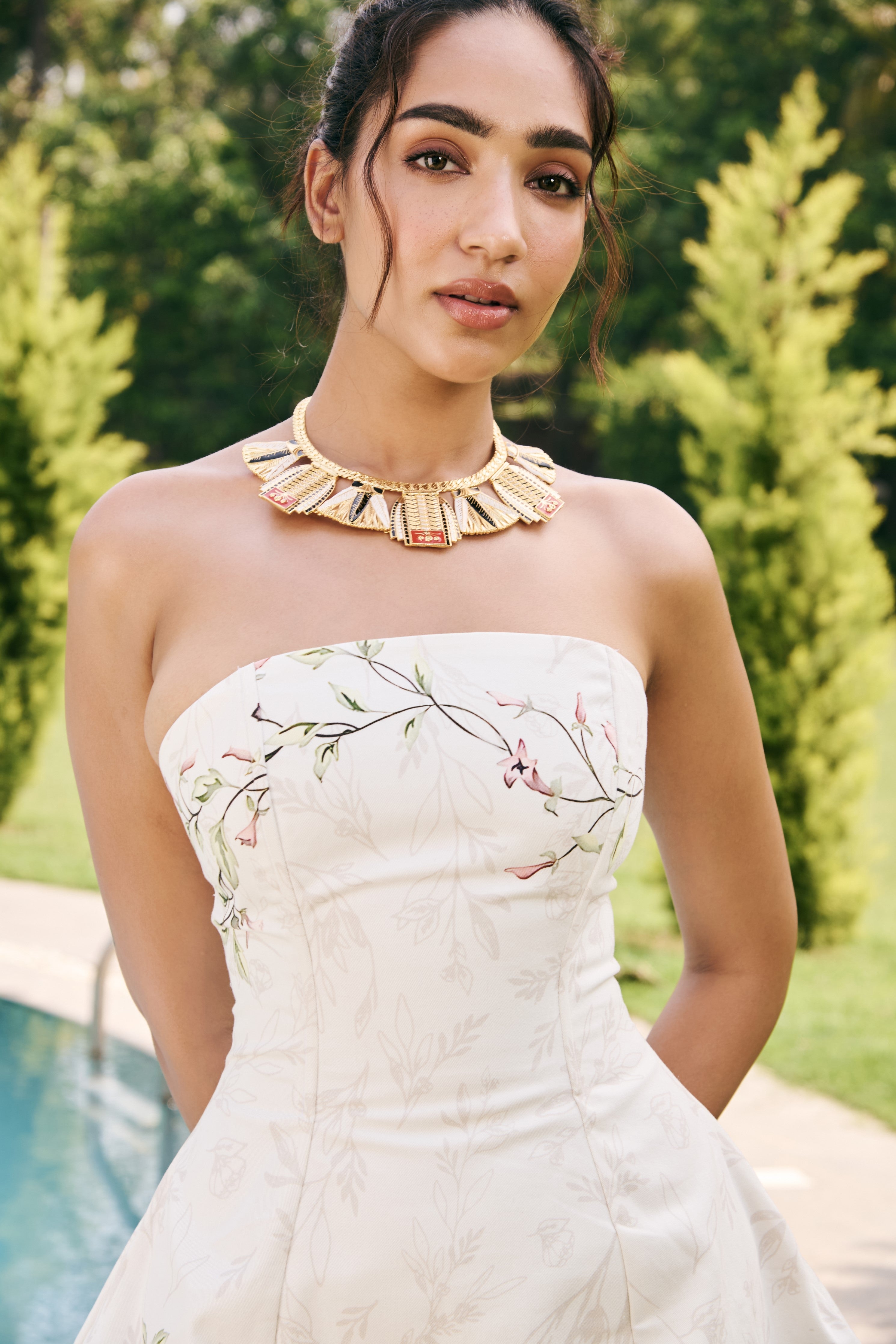 Yva Structured White Tube Dress