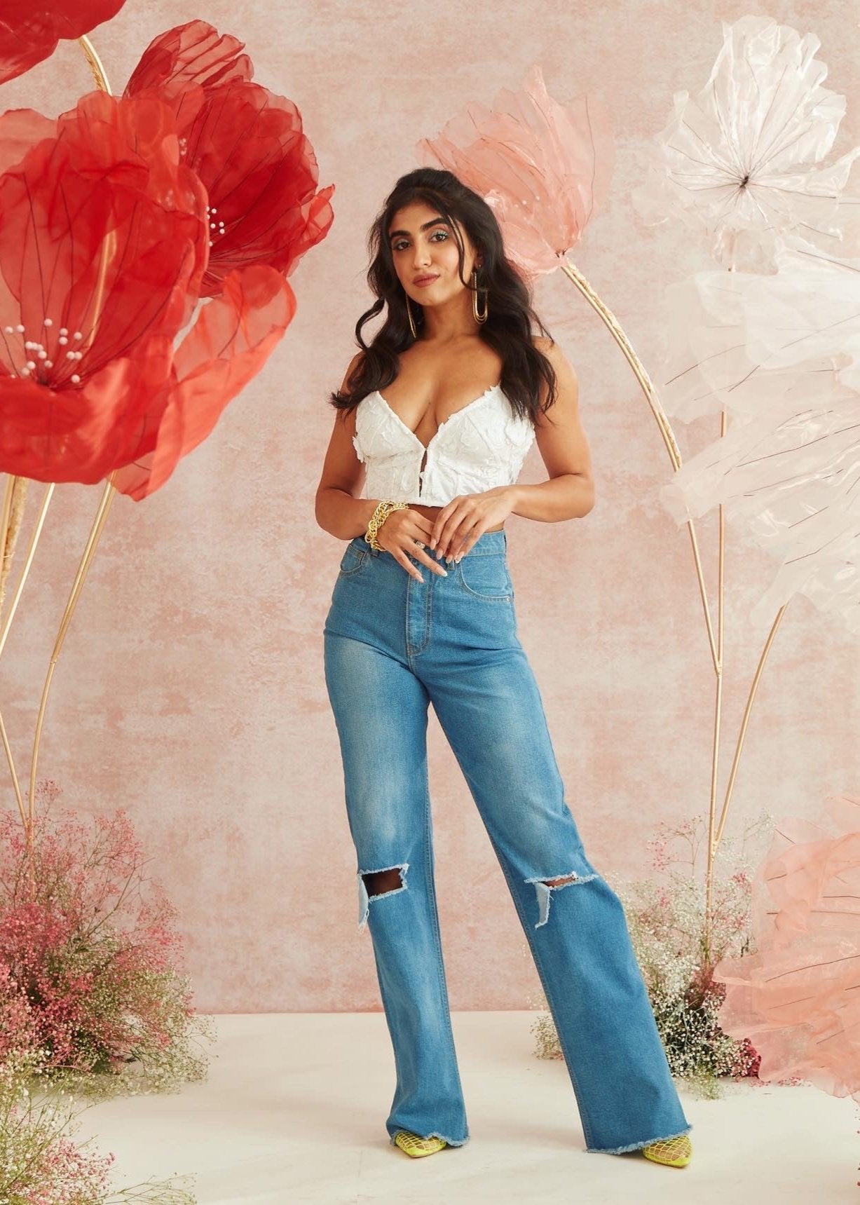 Wide Leg High Waist Jeans