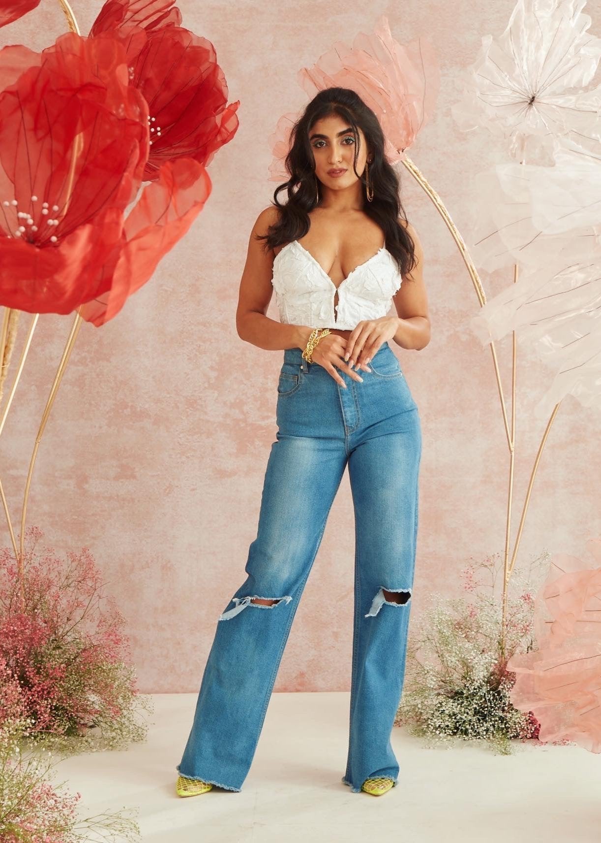 Wide Leg High Waist Jeans