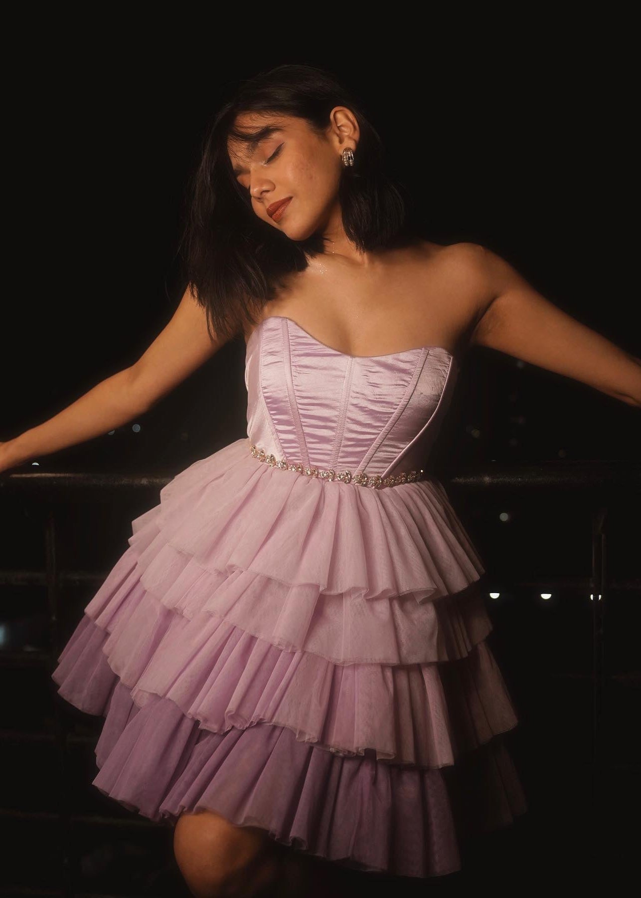 Purple tulle dress