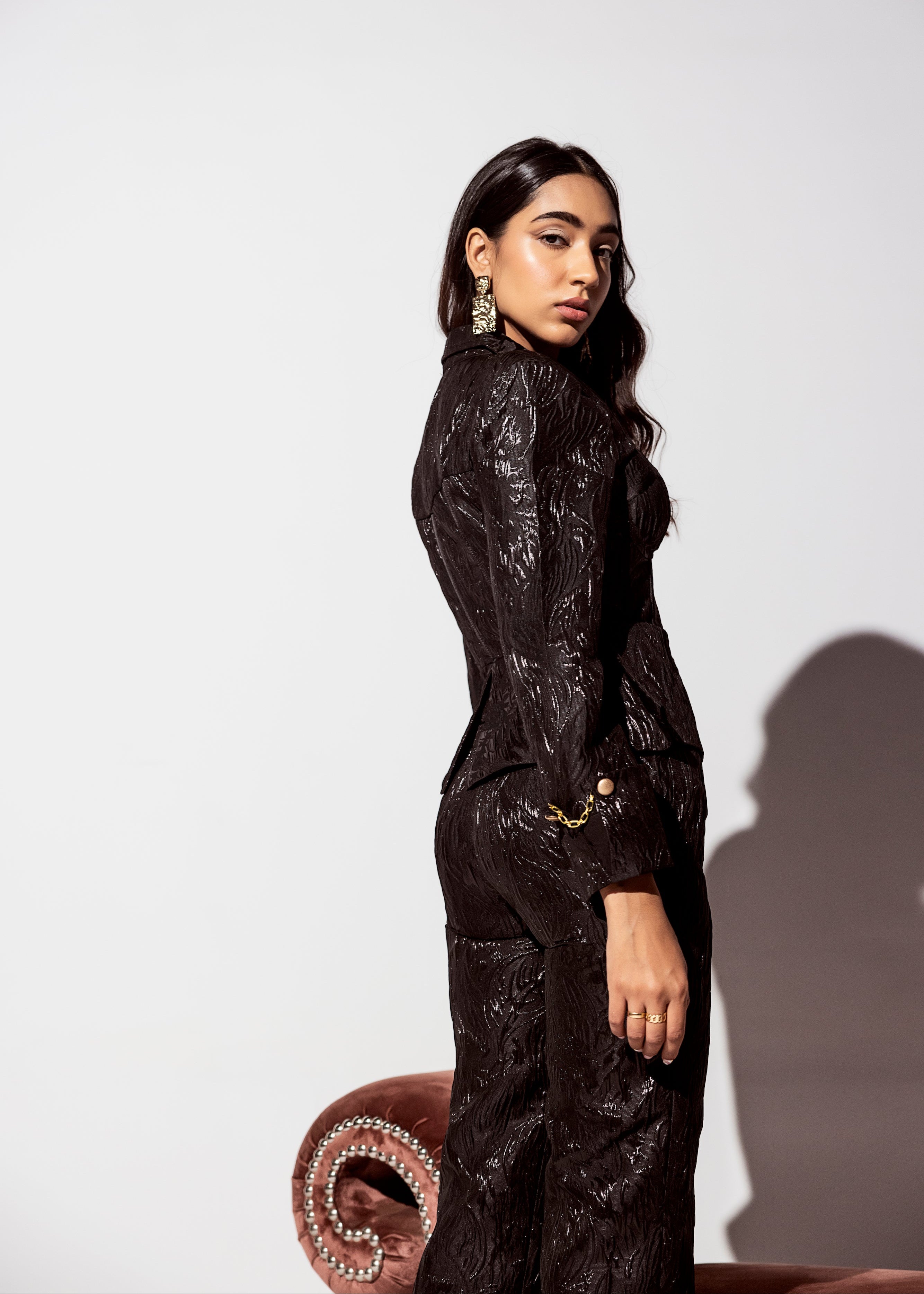 Black Embroidered Pants