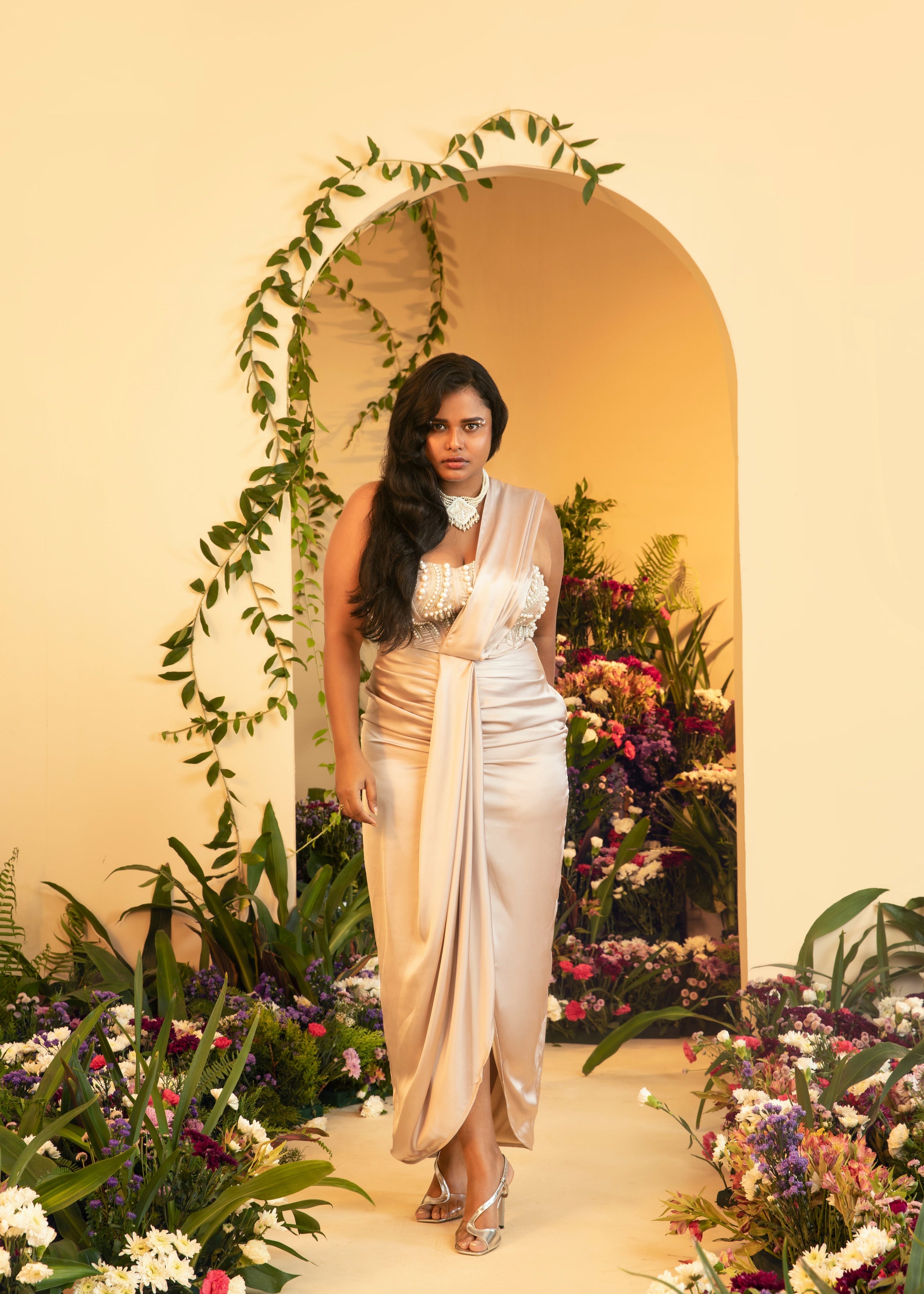 Leila Hand Embroidered Corset Blouse