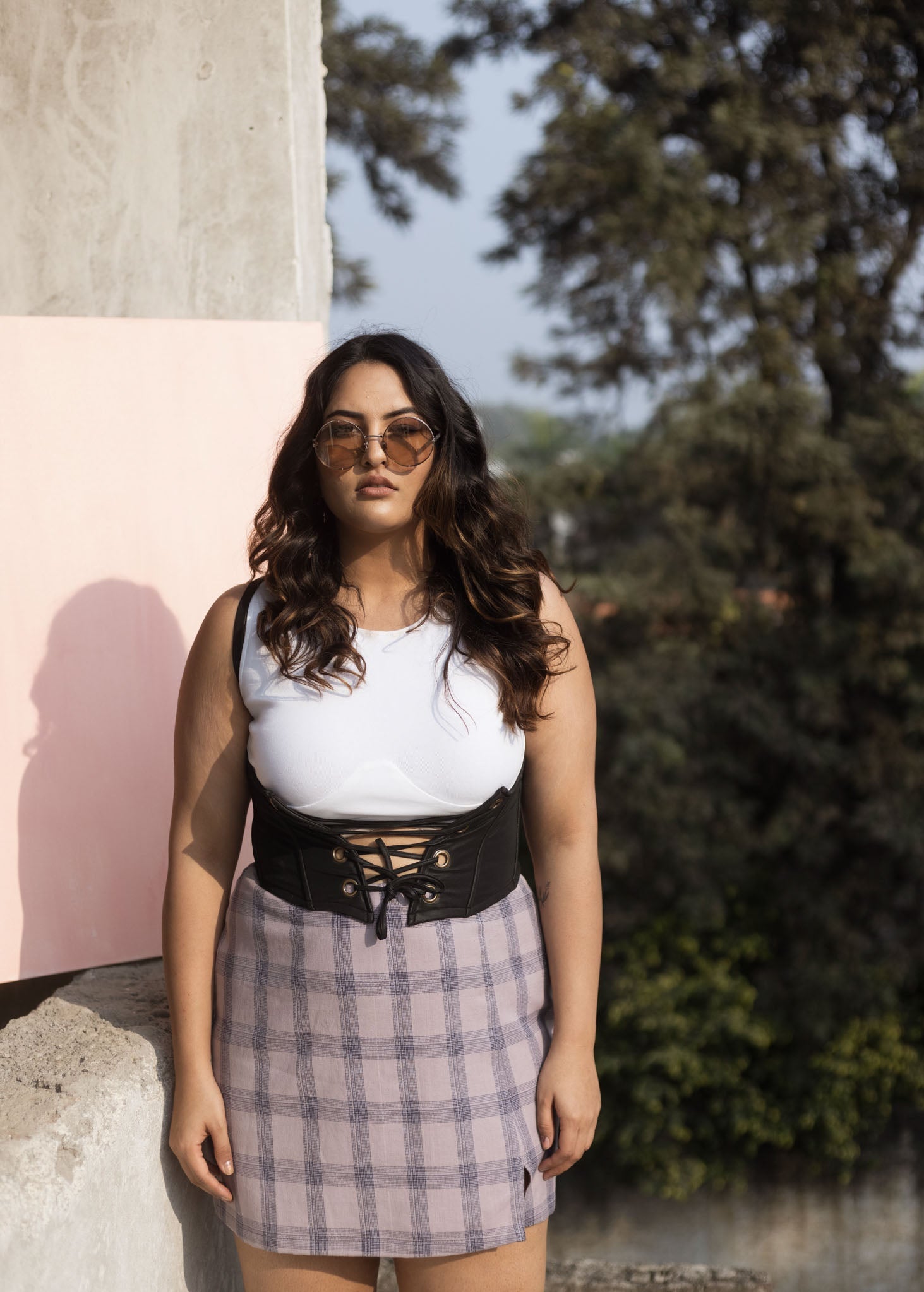 Pacey Pink Plaid A-Line Mini Skirt - Lea Clothing Co.