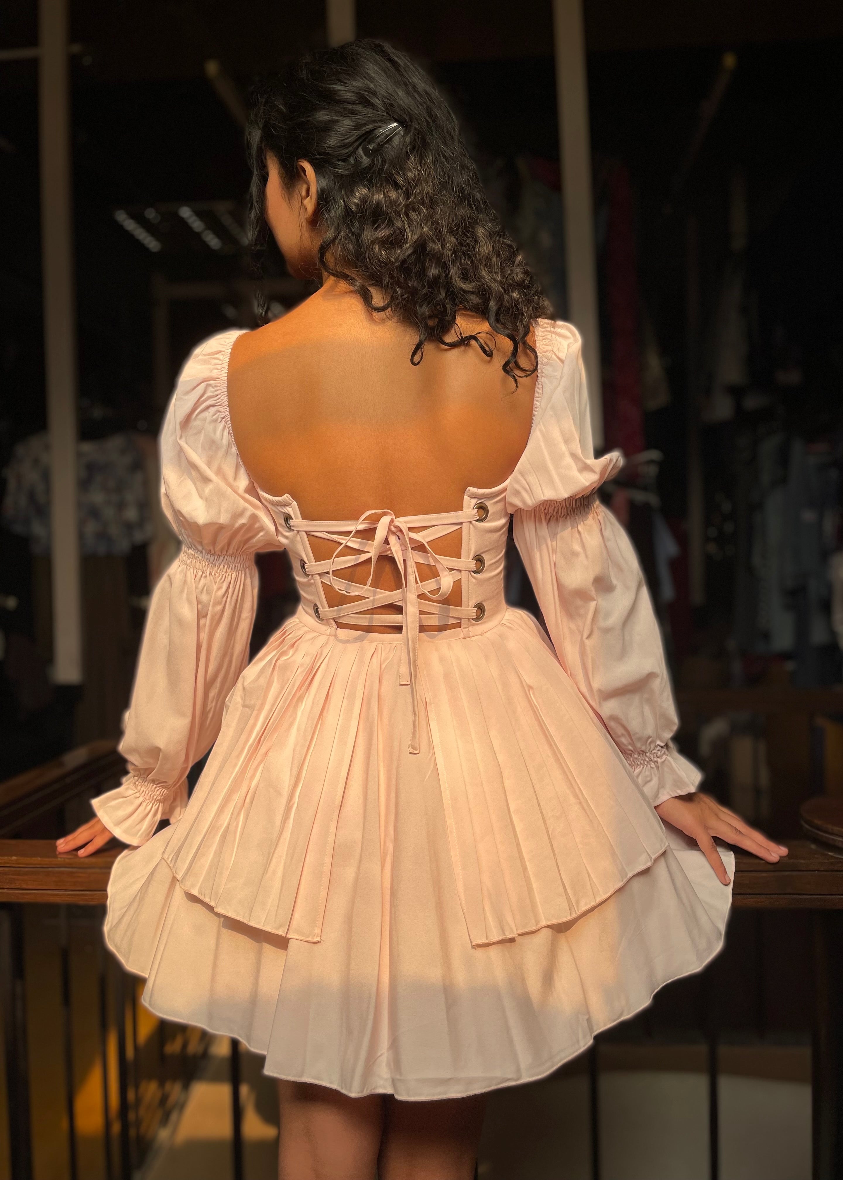 Pink puff dress