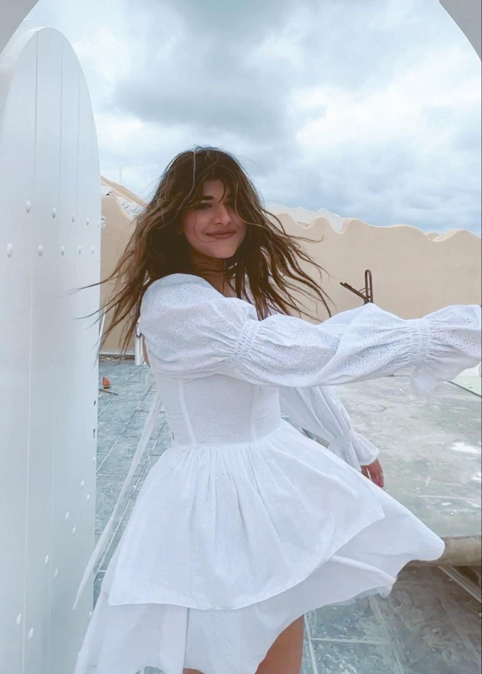 white dress