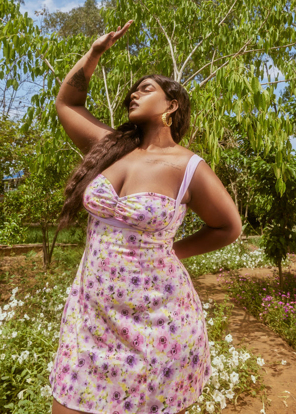 Floral lavender dress