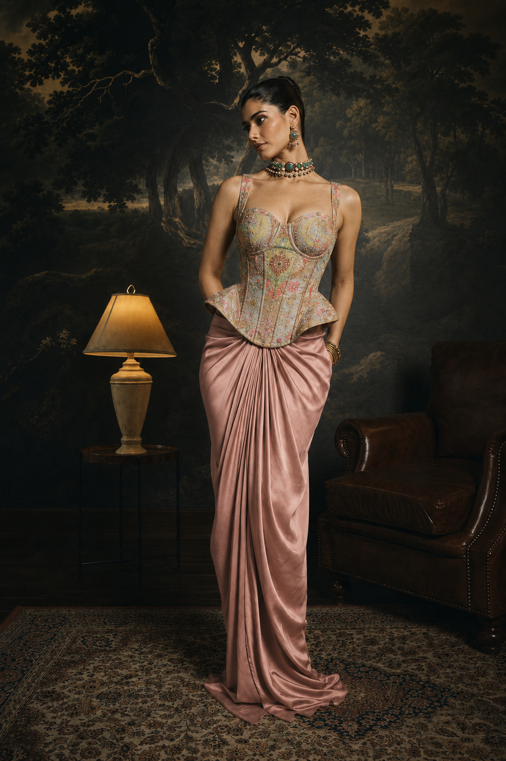 Vaishnavi Banarasi Brocade Corset