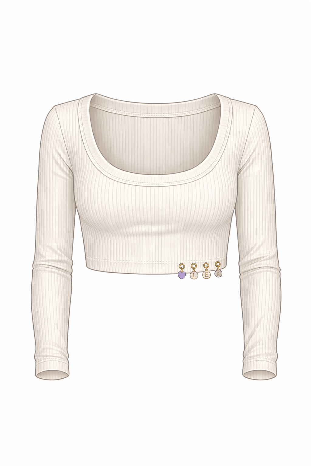 Annie Ribbed Scoop-Neck Crop Top