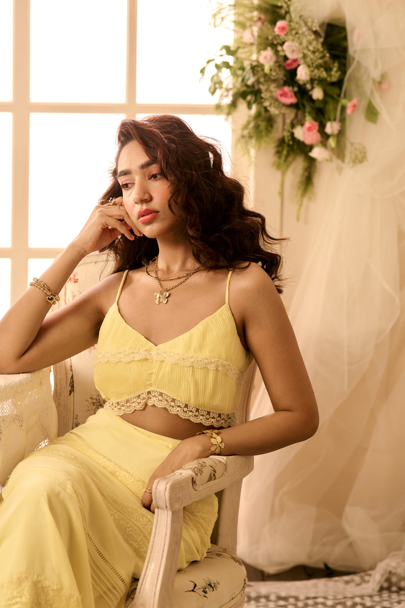 Darcy Butter Yellow Georgette Coord Set