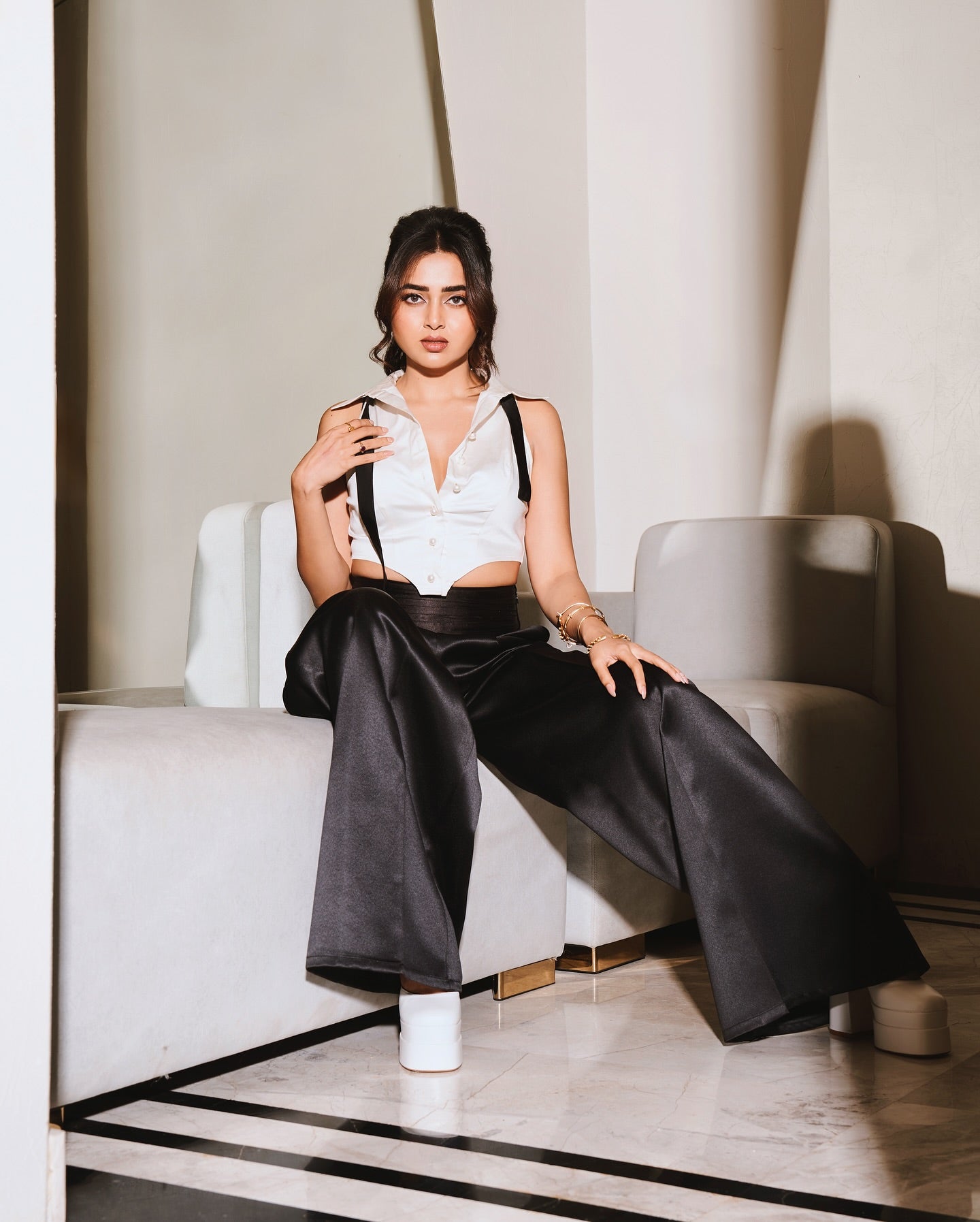 Maddie Black High-Waisted Pants