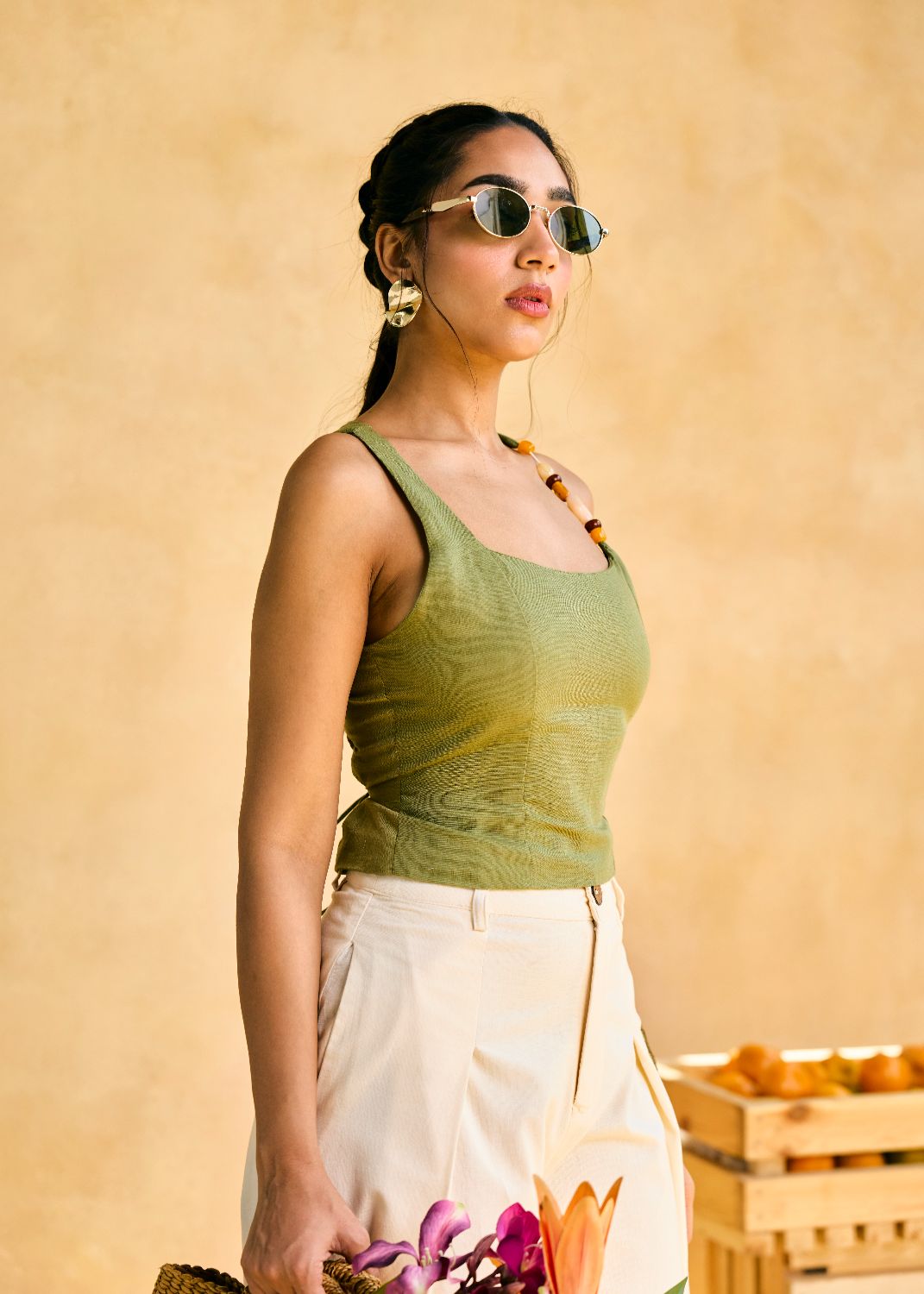 Aamras One-Shoulder Embellished Top