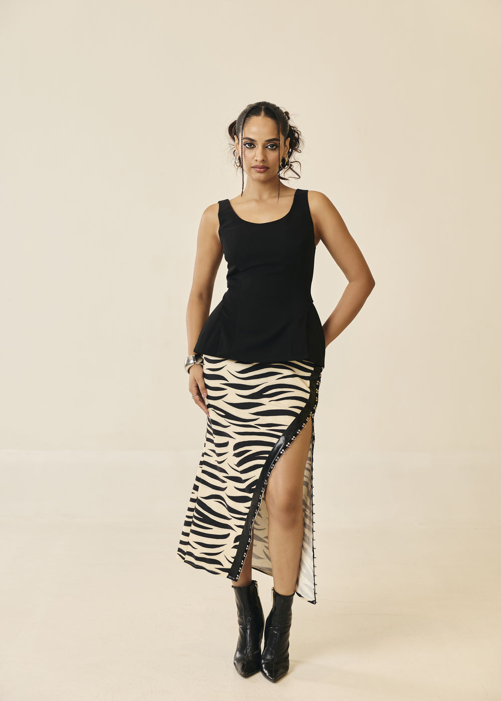 Adira Black Structured Everyday Top