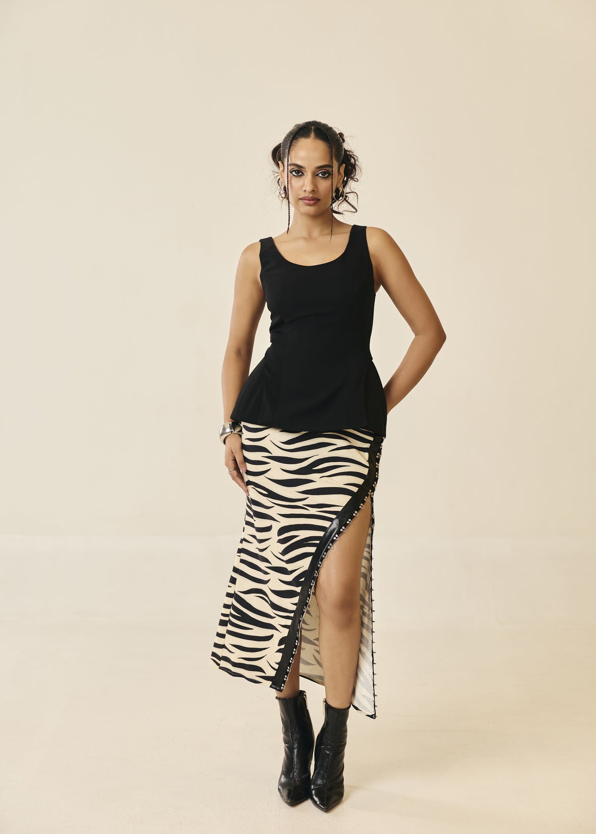 Adira Black Structured Everyday Top