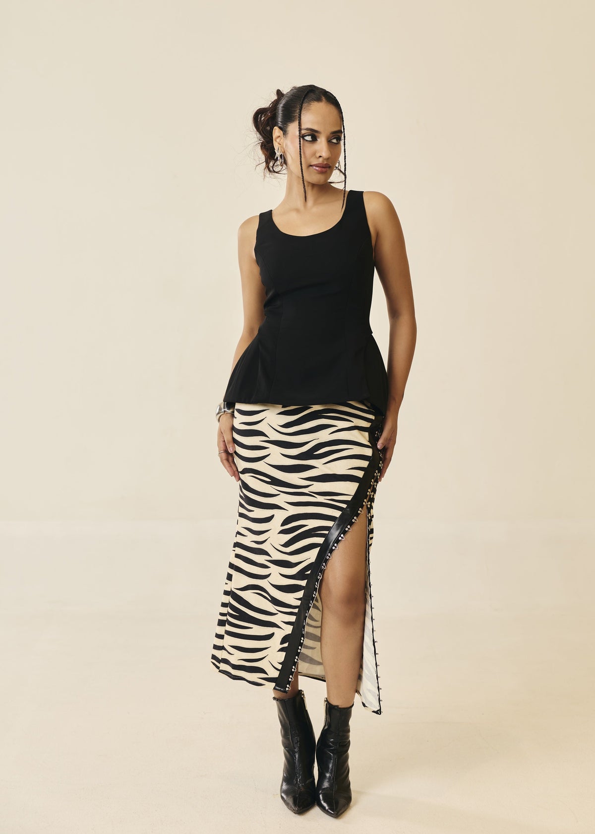 Adira Black Structured Everyday Top