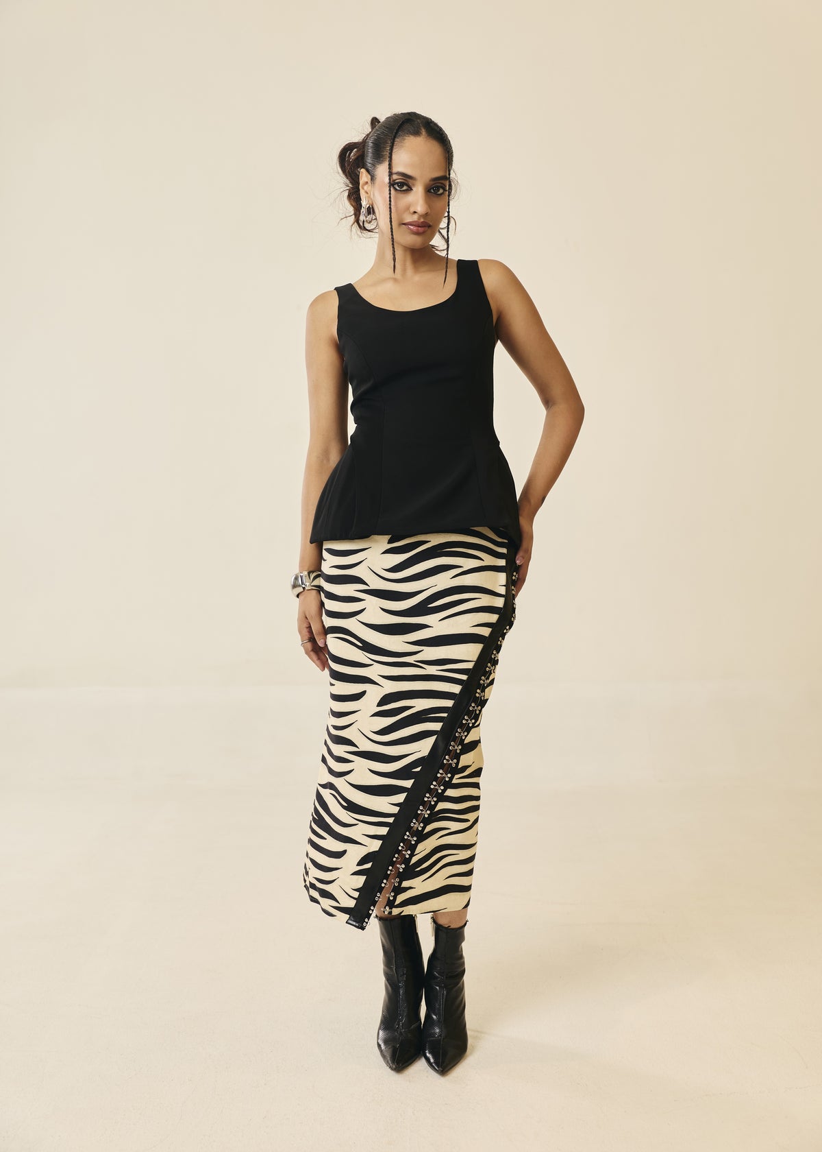 Adira Black Structured Everyday Top