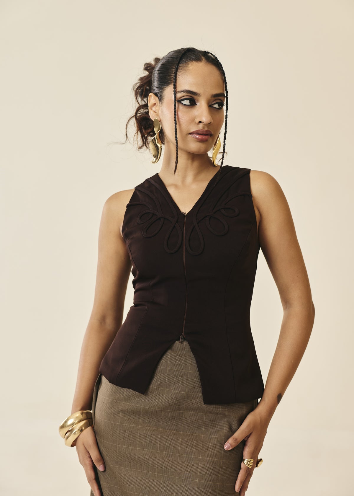 Corso Espresso Peplum Top
