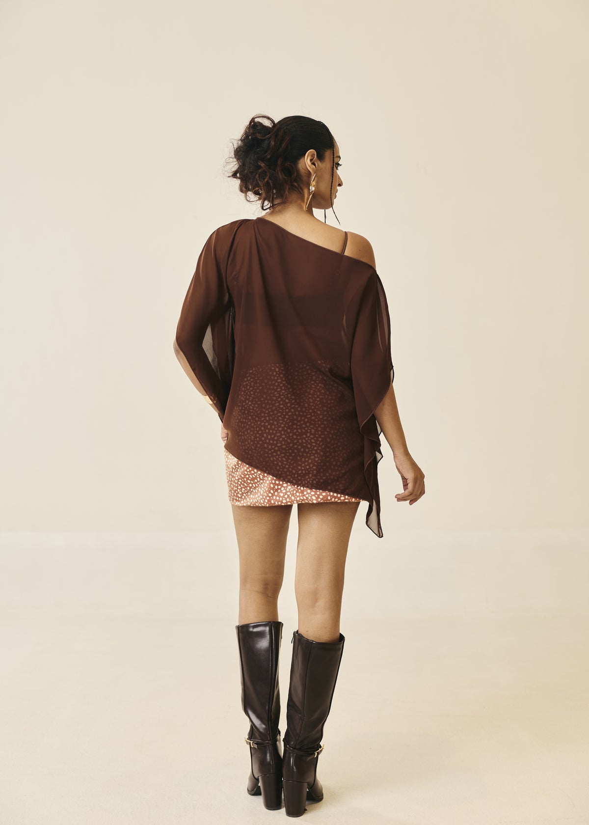 Seraphina Deer Print Pony Hair Mini Skirt