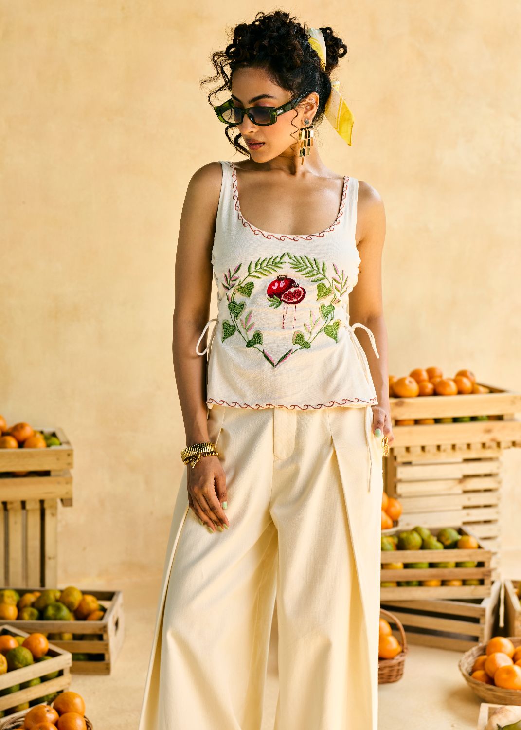 Anaar Bloom Embroidered Top