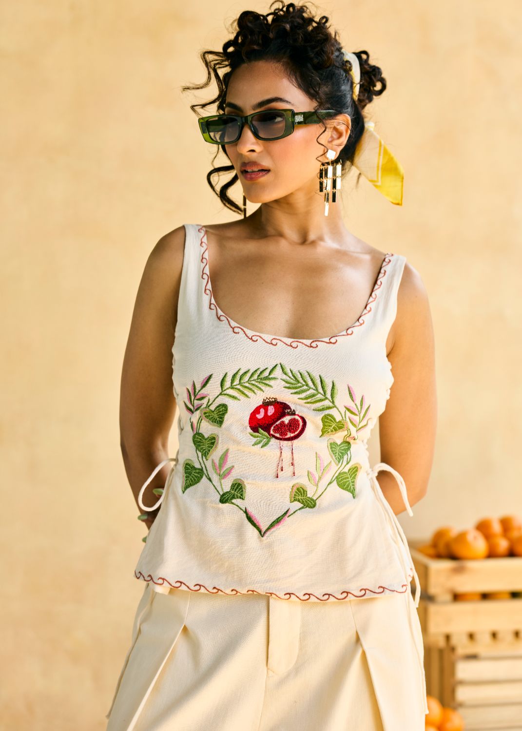 Anaar Bloom Embroidered Top