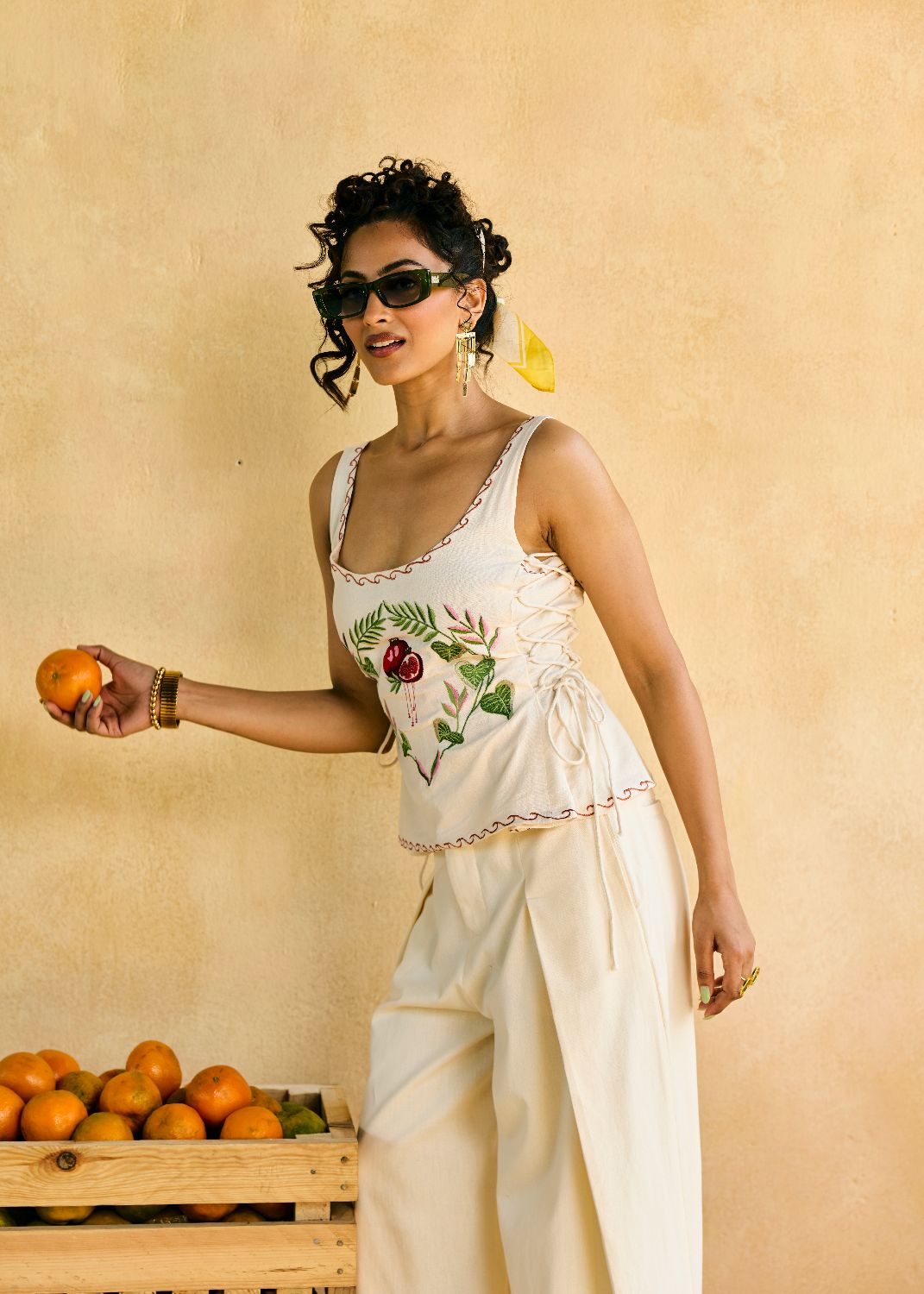 Anaar Bloom Embroidered Top