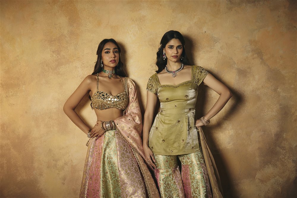 Ushasi Gold Mirror Embroidered Blouse