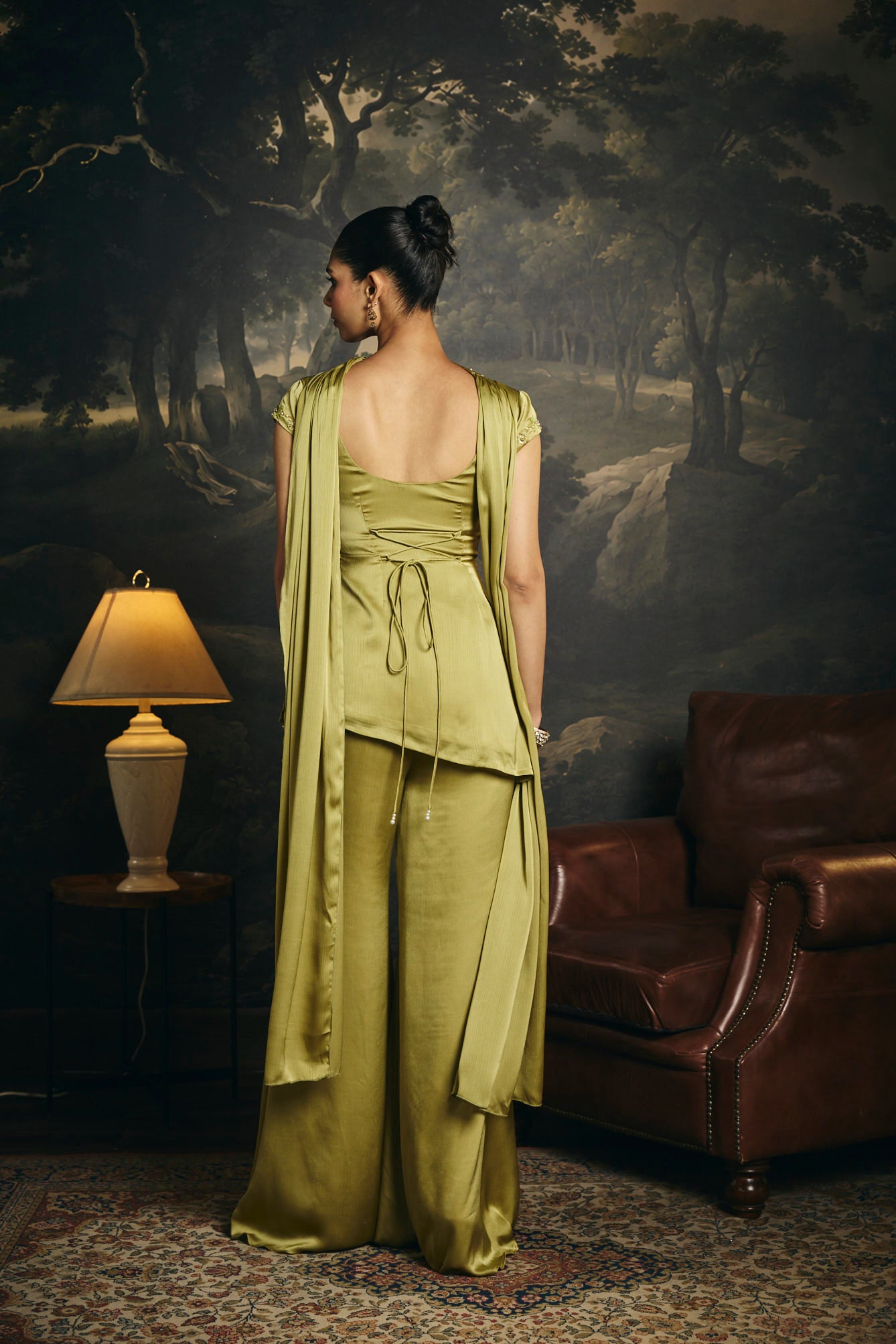 Henna Green Embroidered Y2K Kurta Set