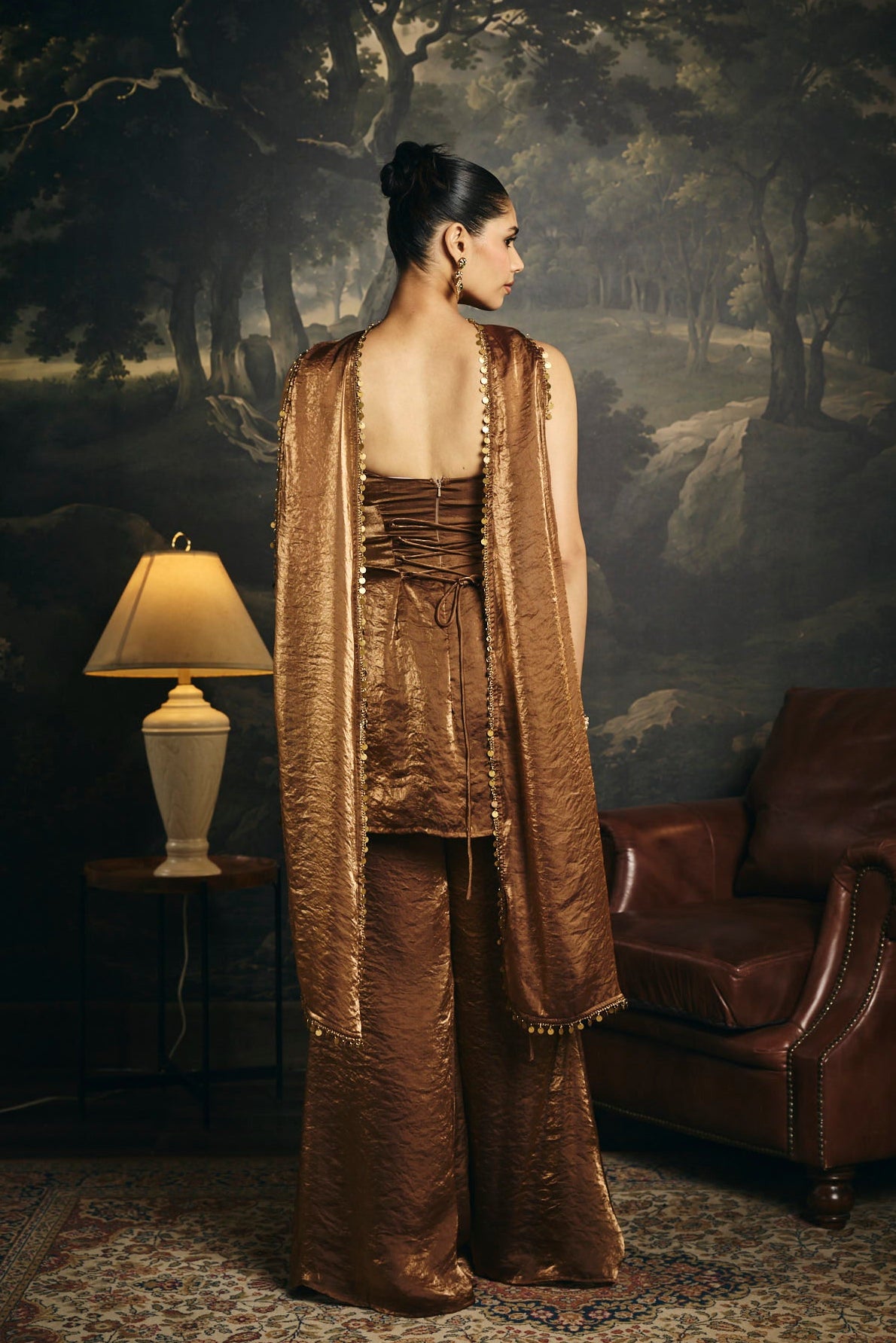 Olivia Bronze Y2K Sharara Set