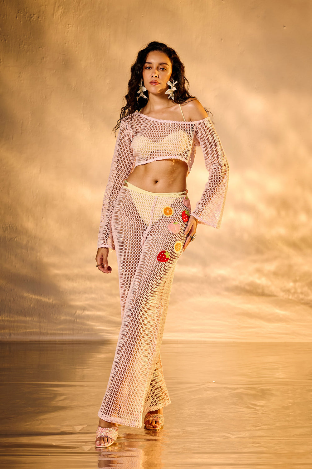 Oasis Bloom Crochet Cover-Up Pants