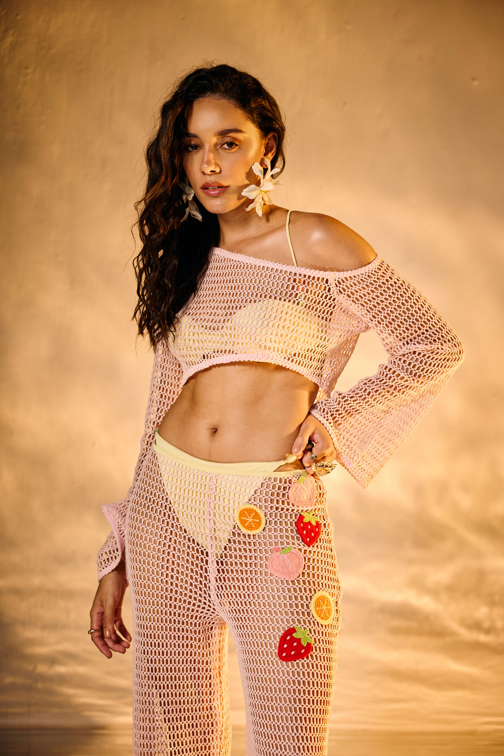 Oasis Bloom Crochet Cover-Up Pants