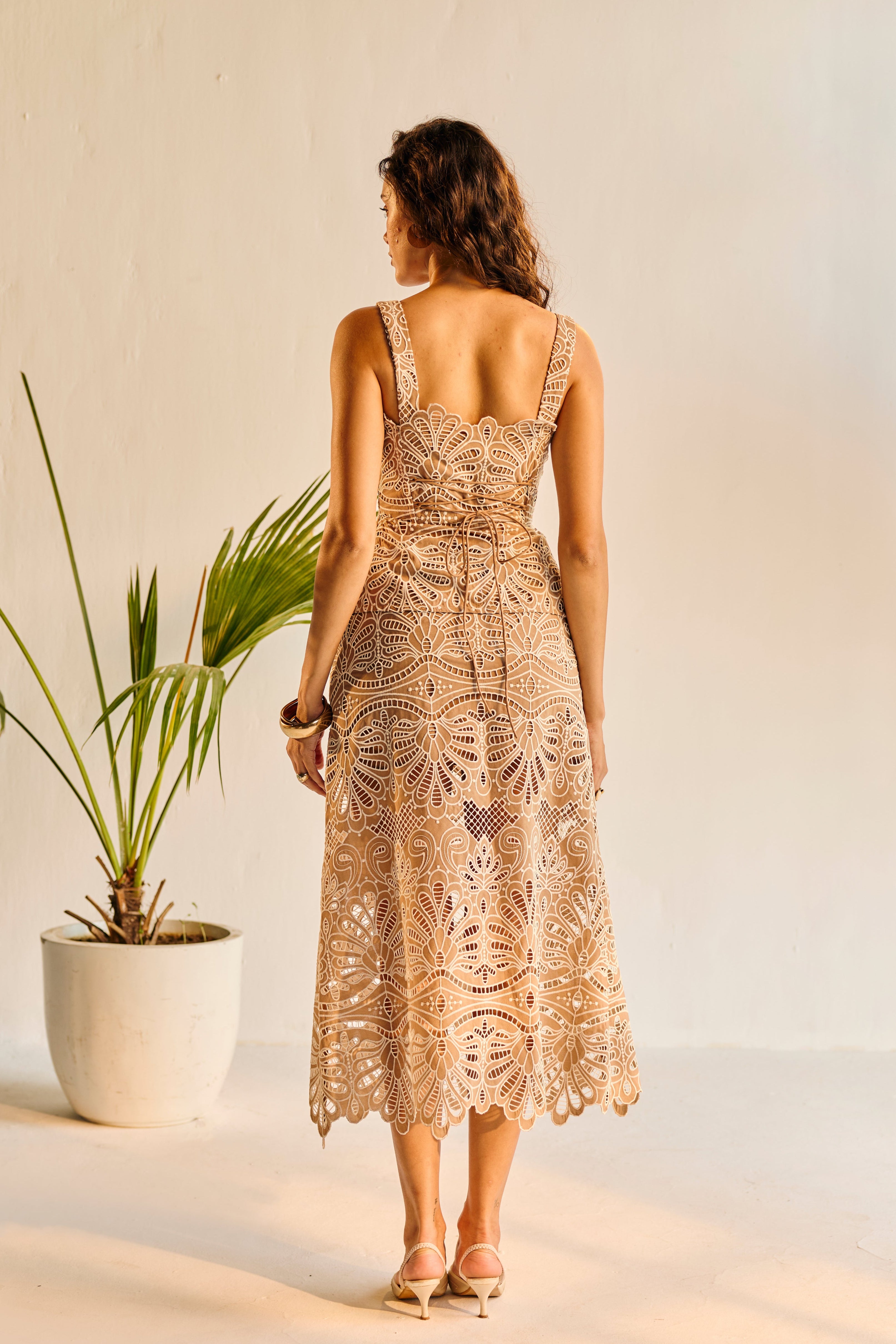 Celia Tan Embroidered Lace Top